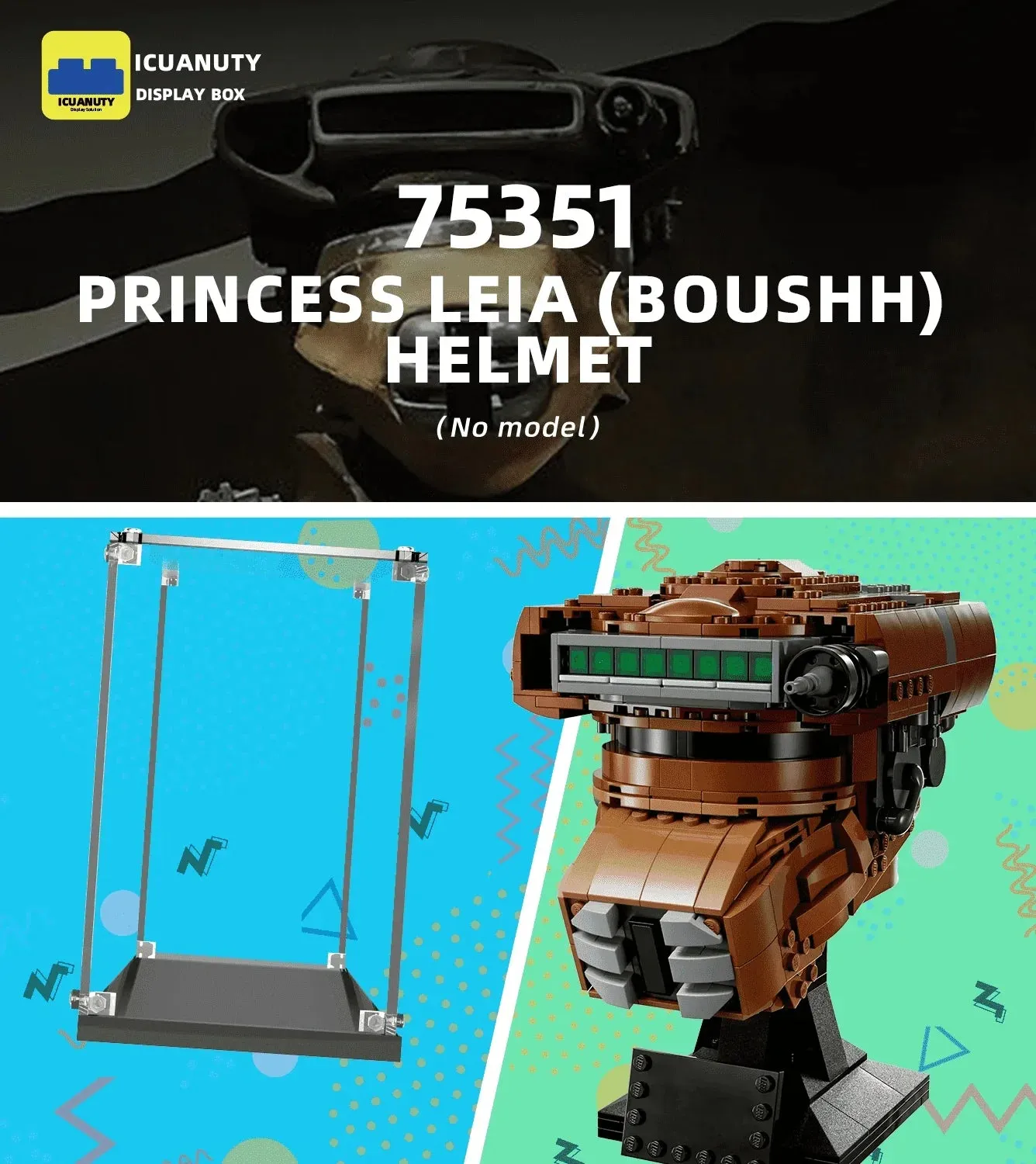 Vitrine für LEGO Princess Leia (Boushh) Helmet 75351 — 4