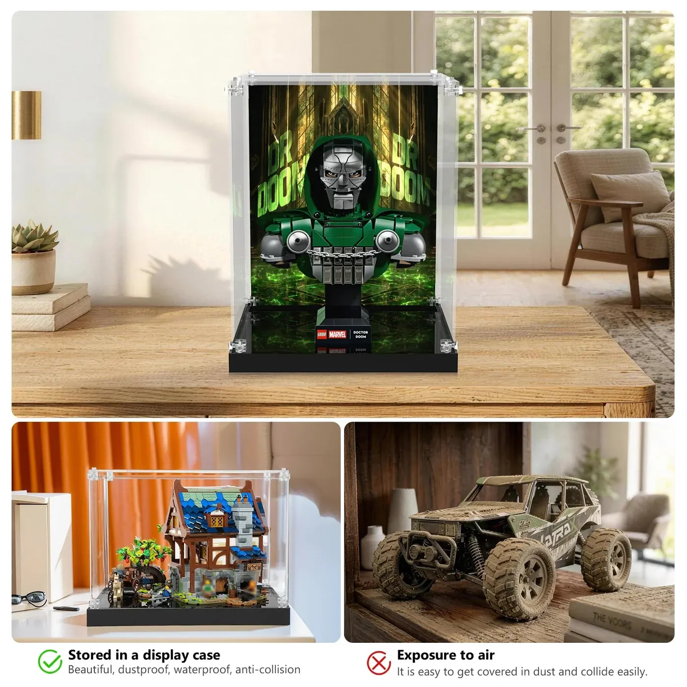 Acryl-Vitrine für LEGO Marvel Doctor Doom Bust 76345 — 8