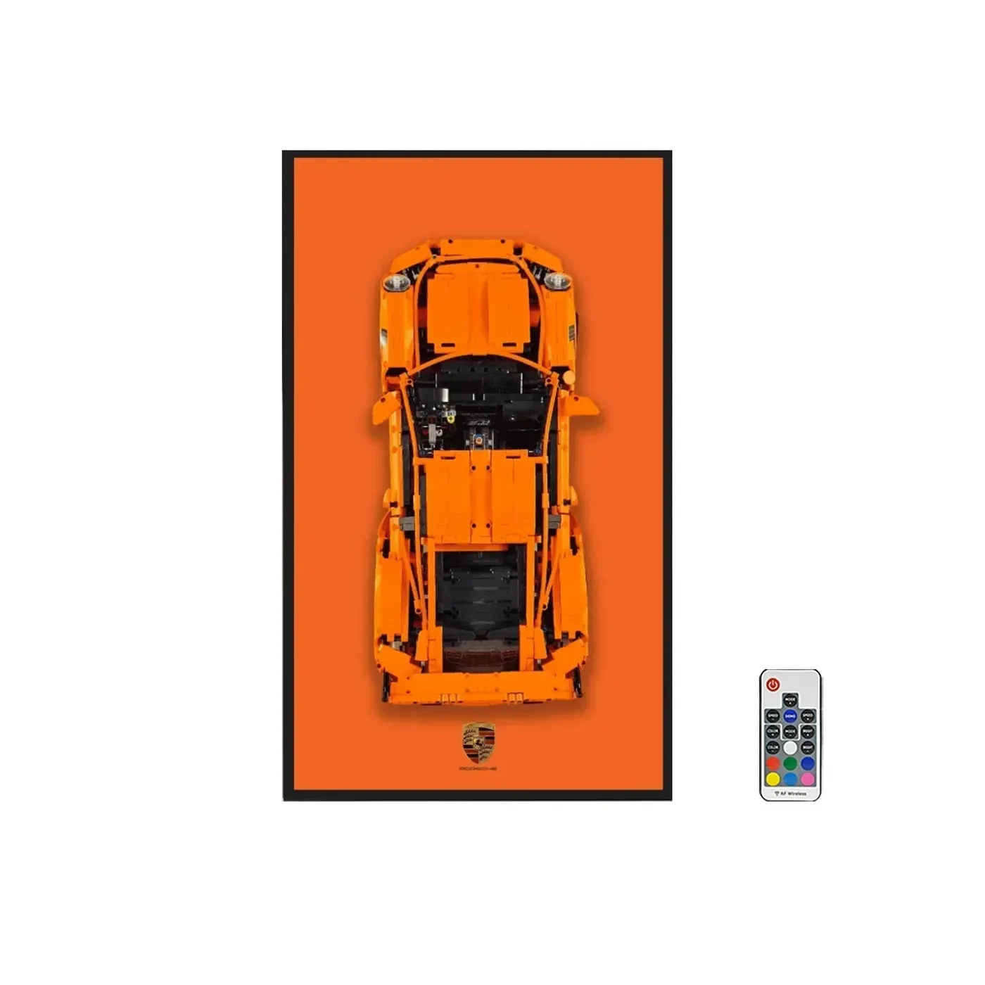 [Supercar Badge serija] Sieninis eksponavimo rėmas Lego Technic serijai (mastelis 1:8) 42083 42056 42143 42115 42172 — 16