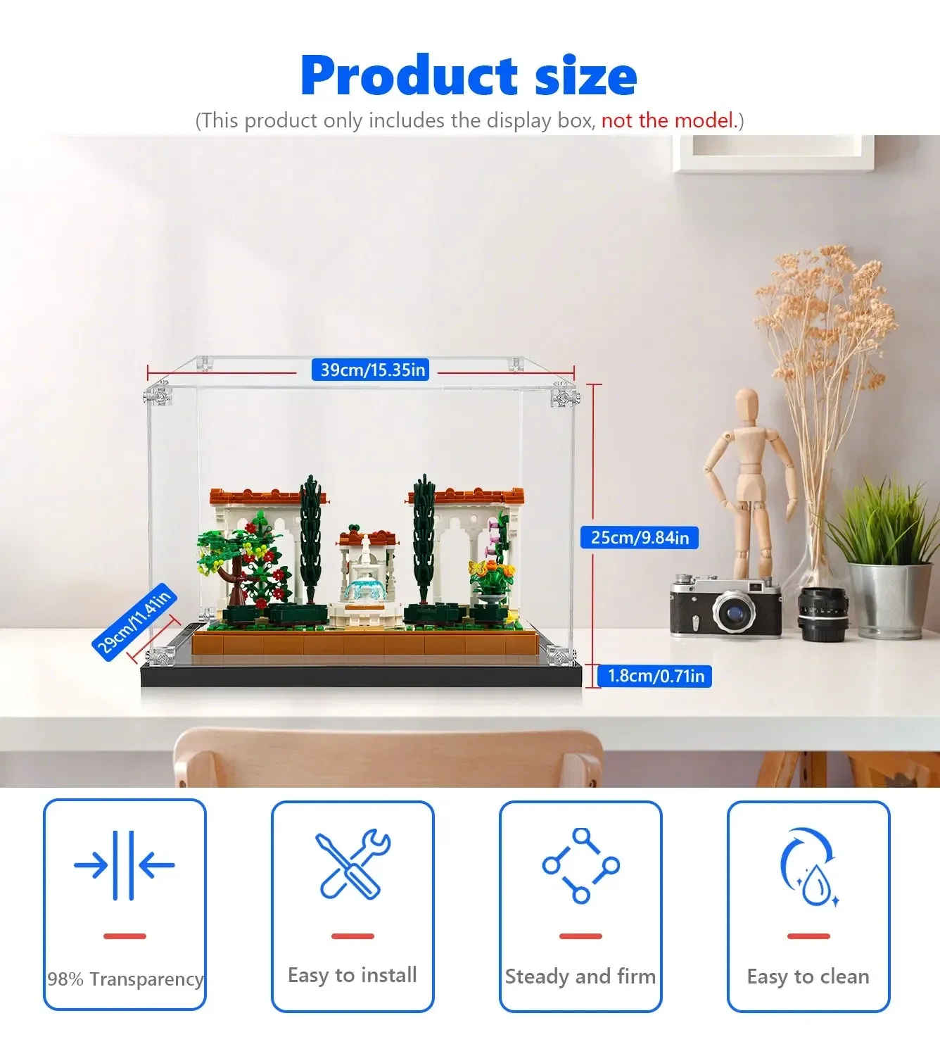 Vitrine für LEGO® Icons Fountain Garden 10359 — 5
