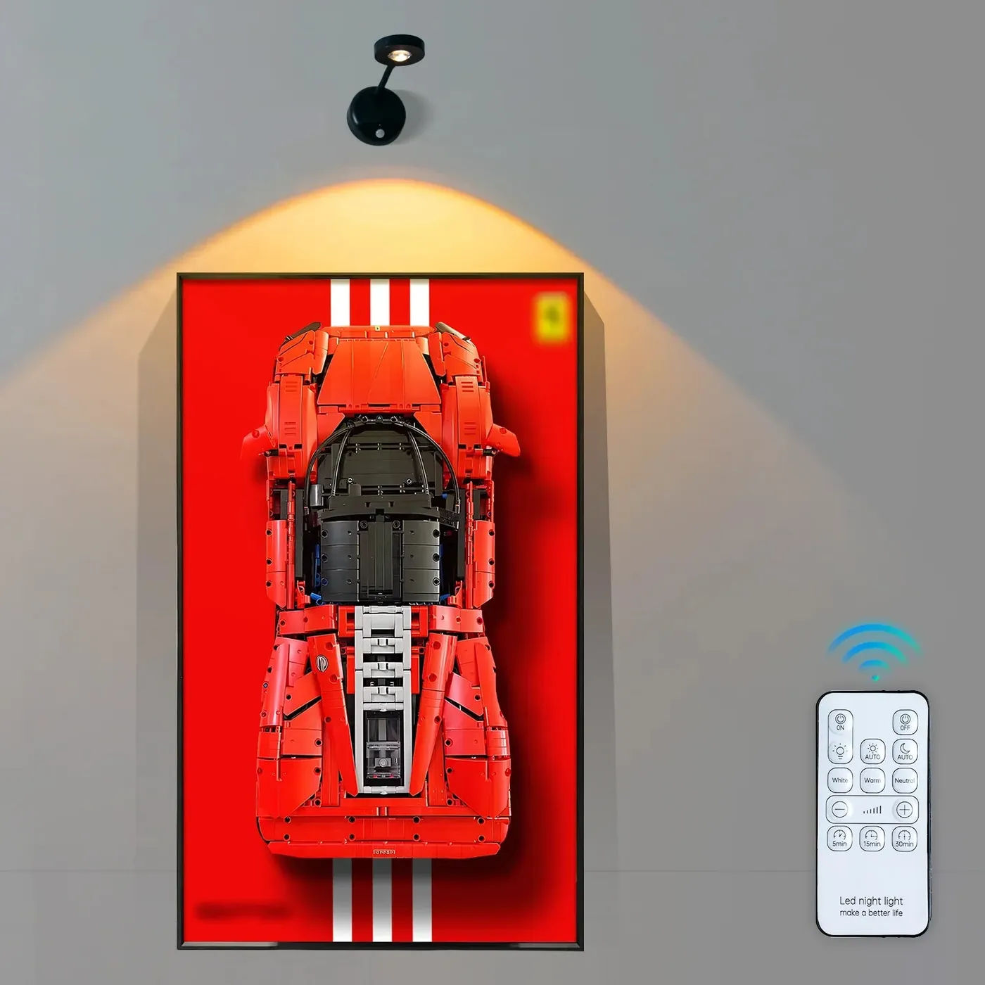 LED-lampa som matchar displayramen | Trådlös uppladdningsbar LED-vägglampa | Fjärrkontroll, rörelsesensor | — 4
