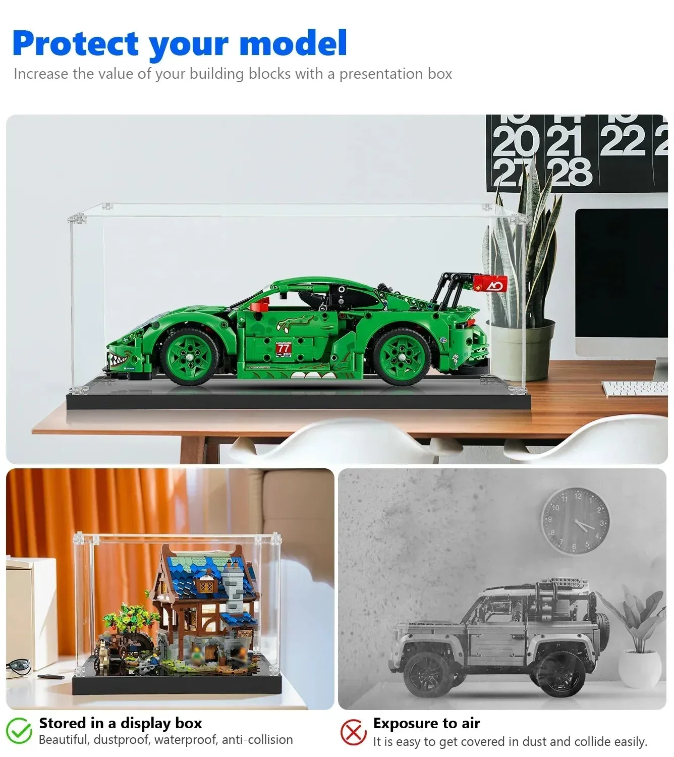 Eksponavimo dėžė, skirta LEGO Technic™ Porsche 911 GT3 R REXY AO Racing Car 42224 — 10