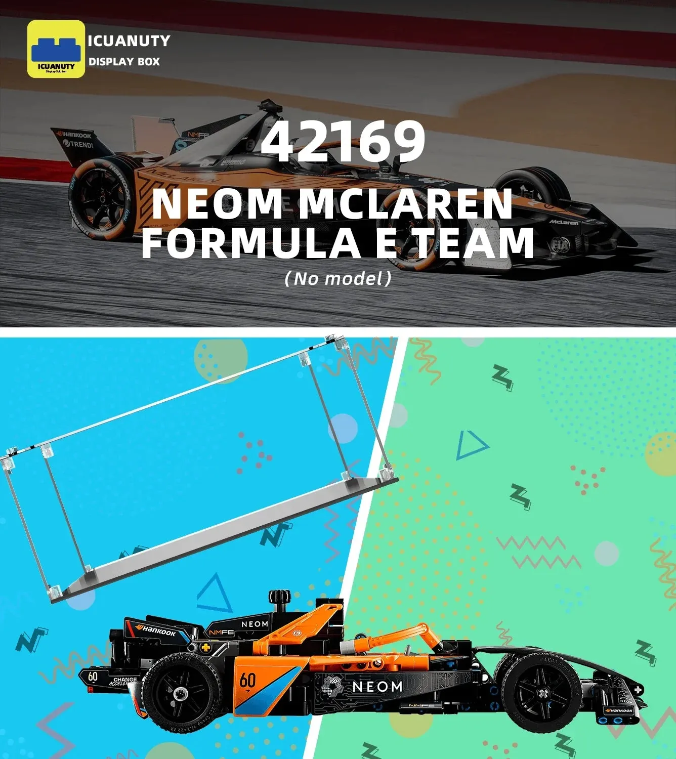 Vitrine für LEGO NEOM McLaren Formula E Team 42169 — 5