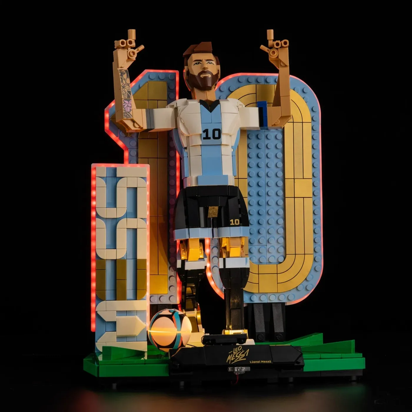 Premium-belysningskit kompatibelt med LEGO® Editions Lionel Messi – Soccer Legend 43015 — 2