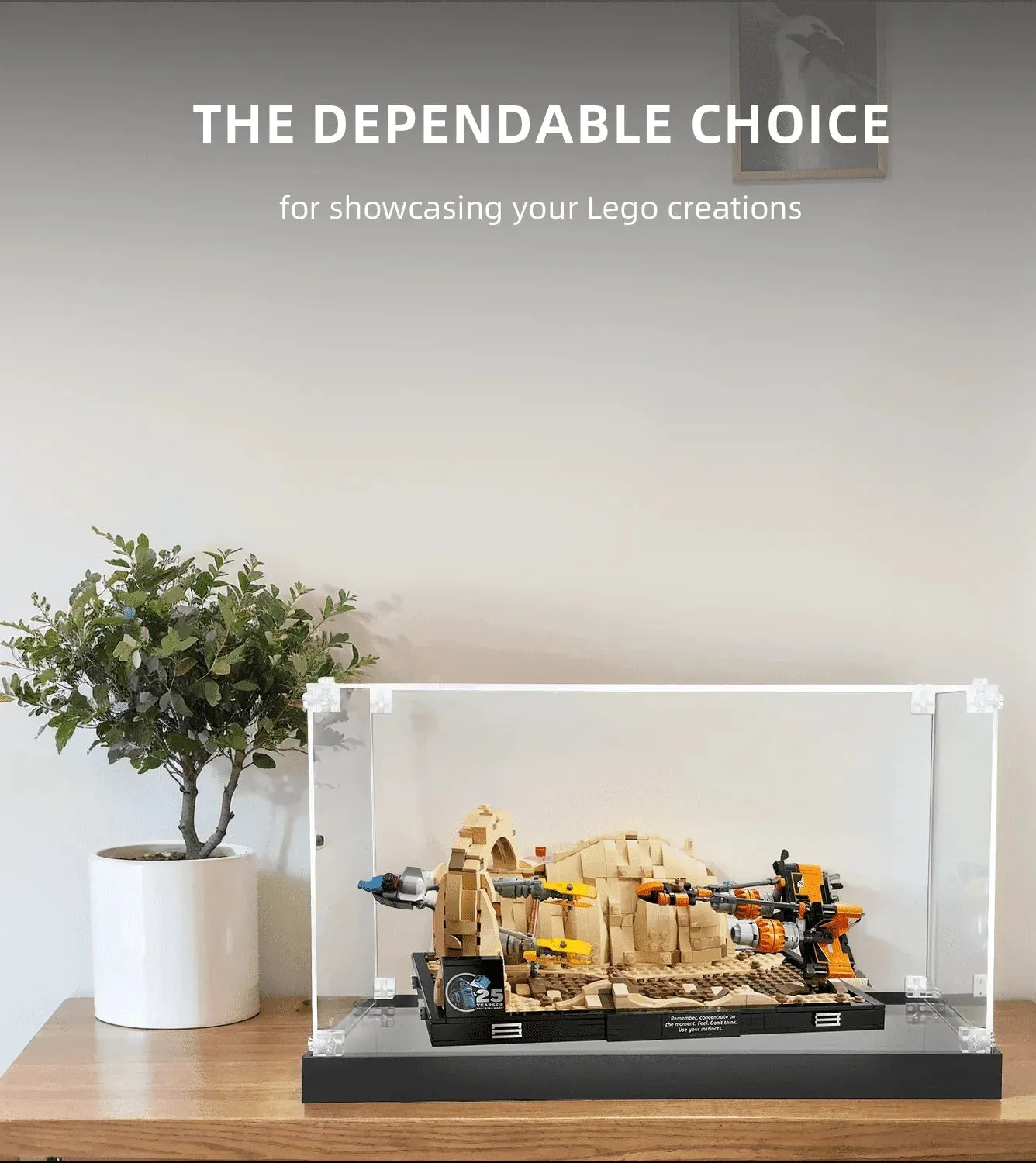 Vitrine für LEGO Mos Espa Podrace Diorama 75380 — 3