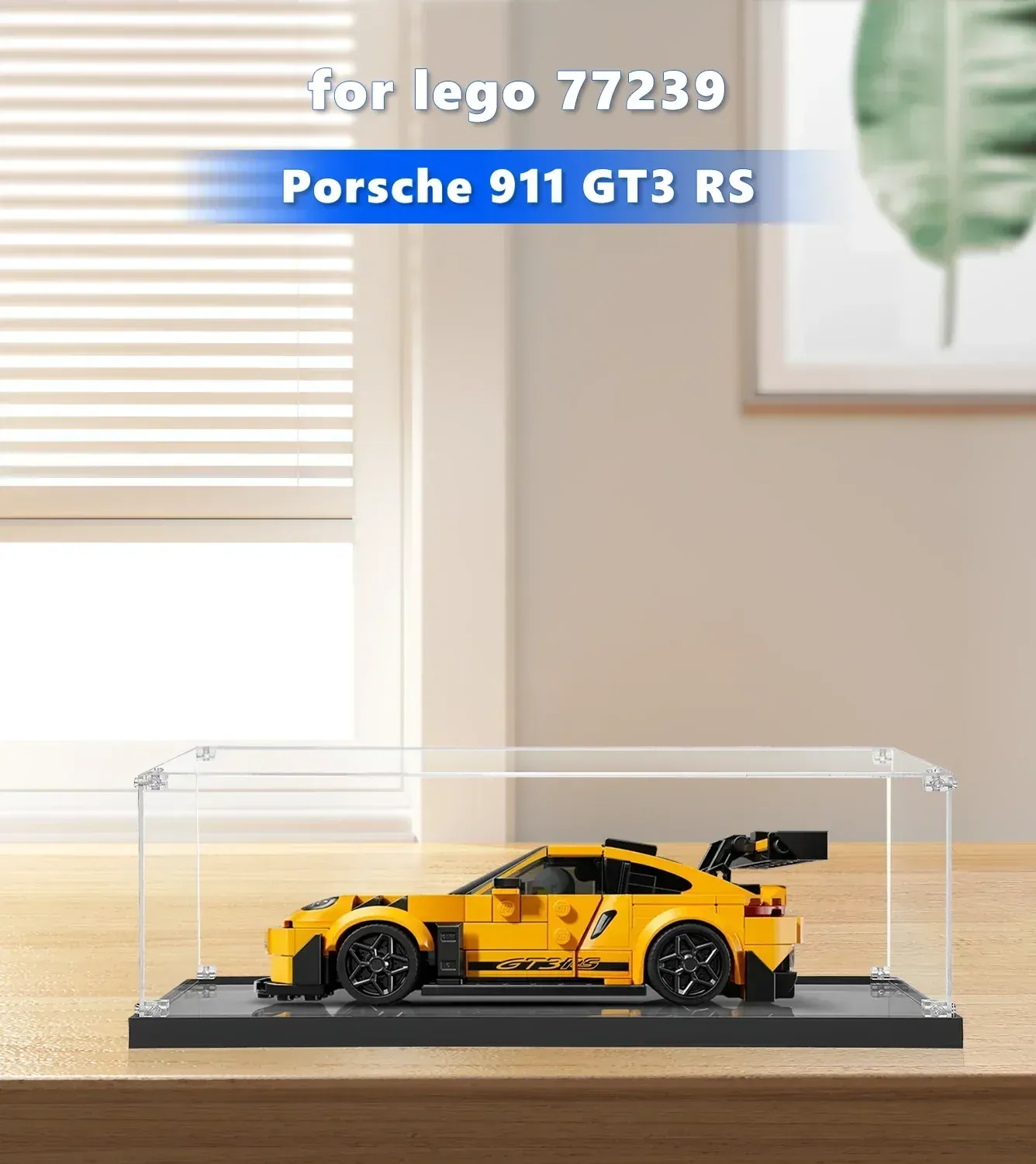 Gablota ekspozycyjna do LEGO® Speed Champions Porsche 911 GT3 RS Super Car 77239 — 3