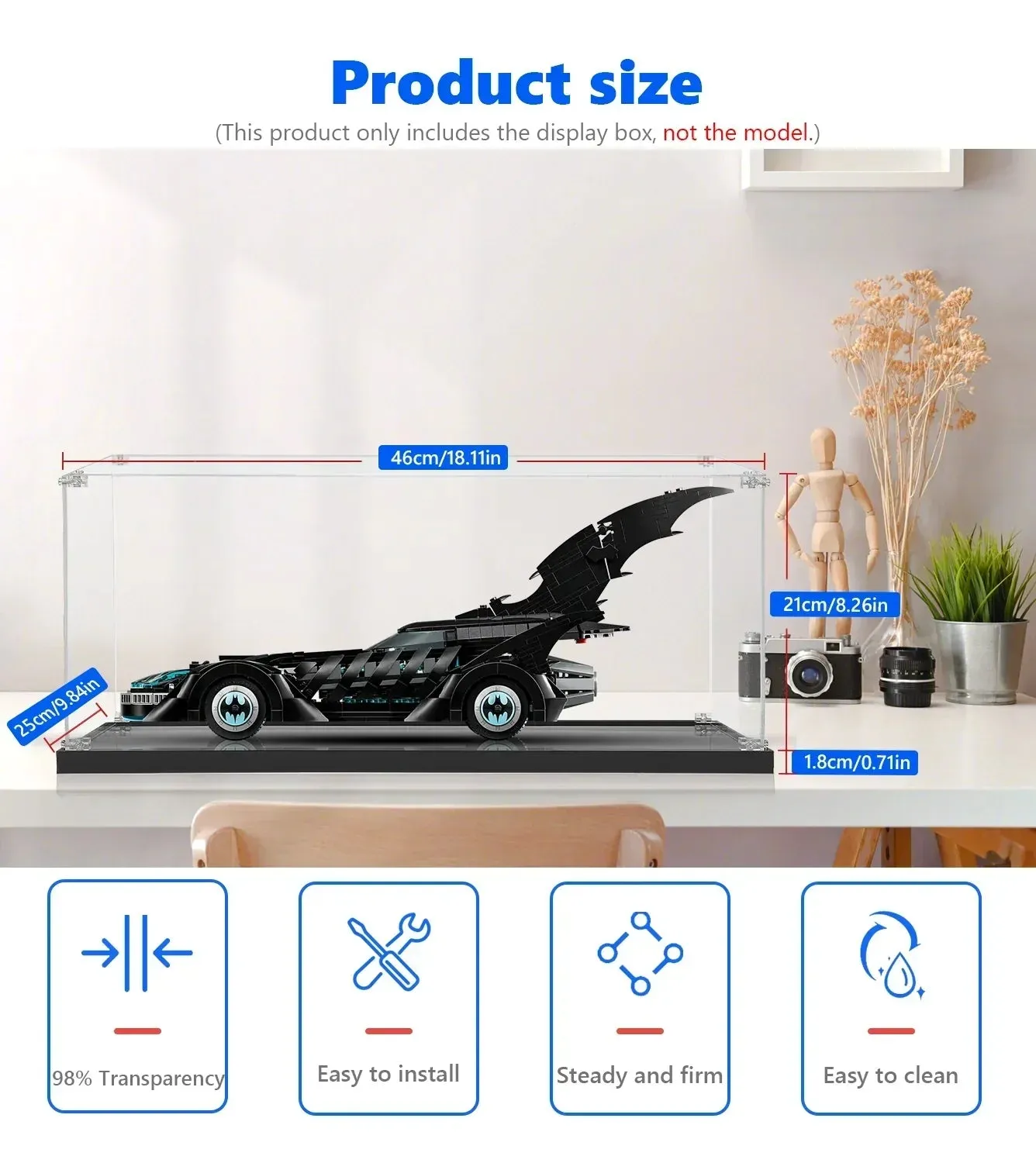 Vitrine für LEGO Batman Batman Forever™ Batmobile™ 76304 — 13
