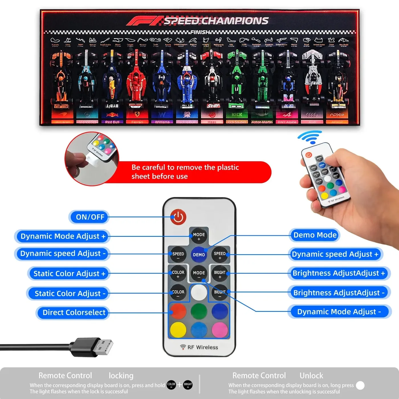 Display Wall Frame for LEGO Speed Champions F1 Series 12-in-1 / Horizontal — 5