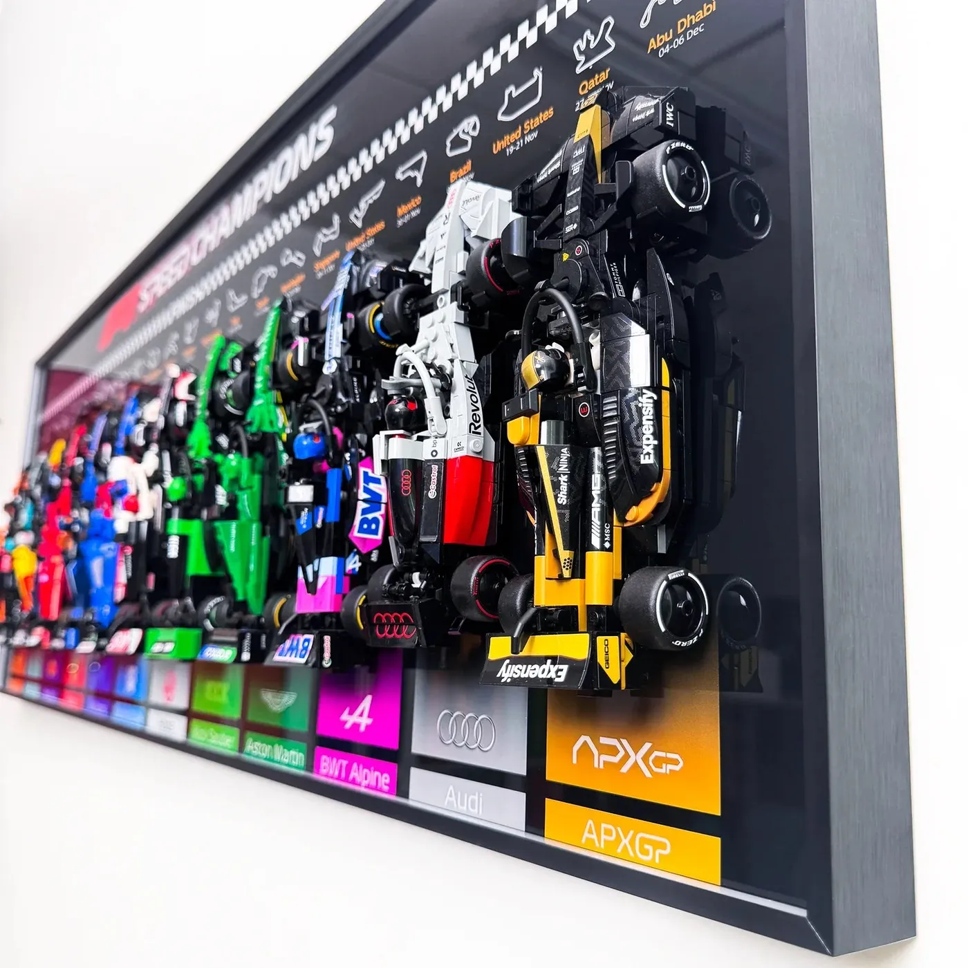 Display Wall Frame for LEGO Speed Champions F1 Series 12-in-1 / Horizontal — 2