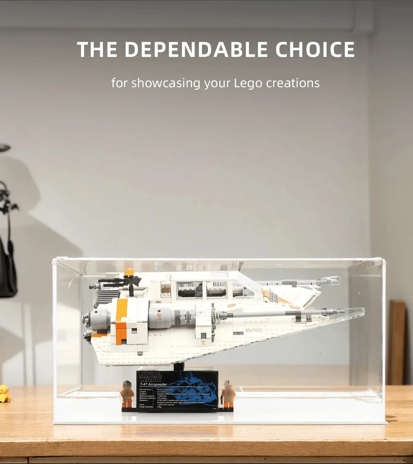 Display Case for Lego Star Wars UCS Snowspeeder 75144 — 3