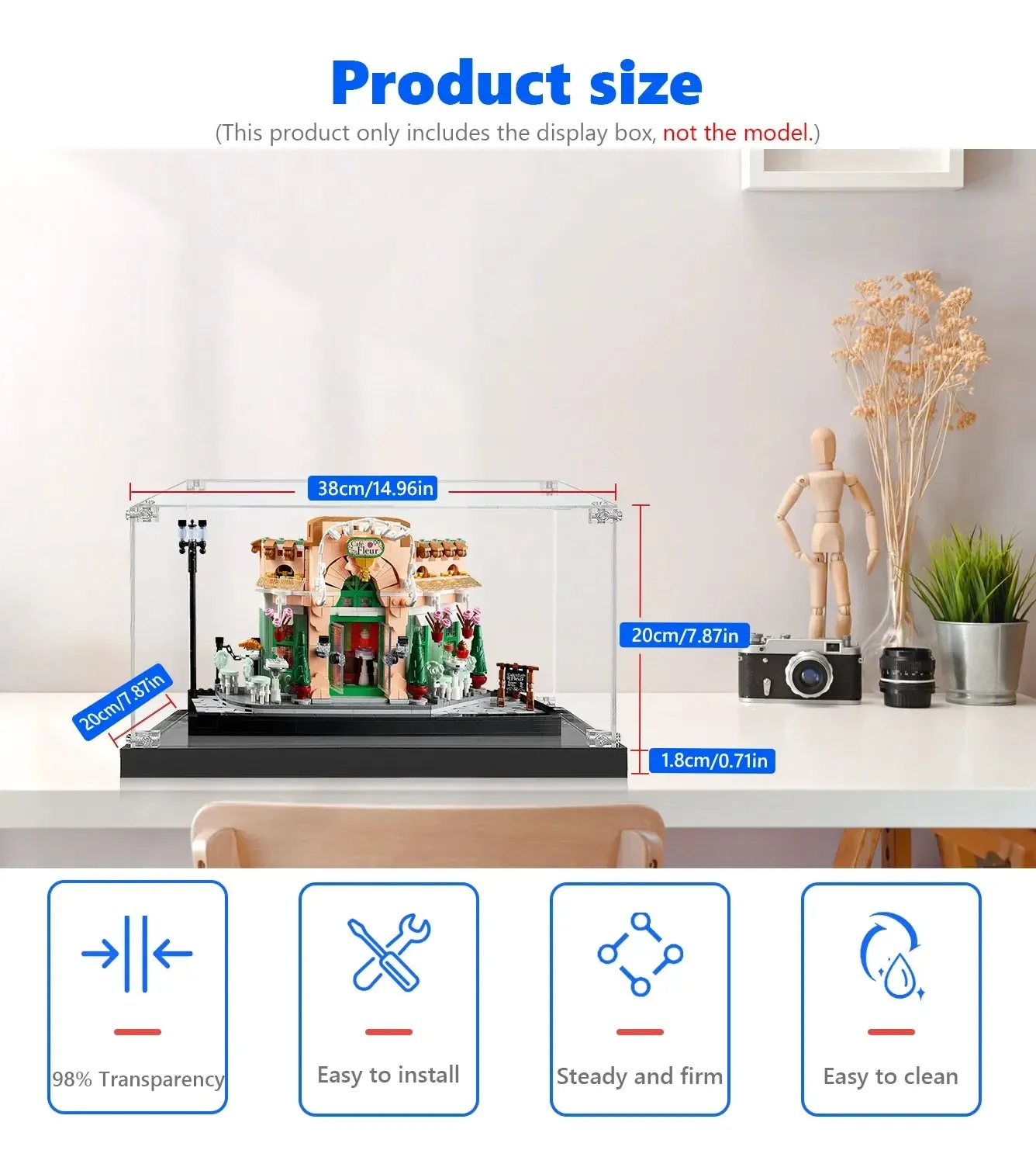 Display case for LEGO® Icons French Café 10362 — 5