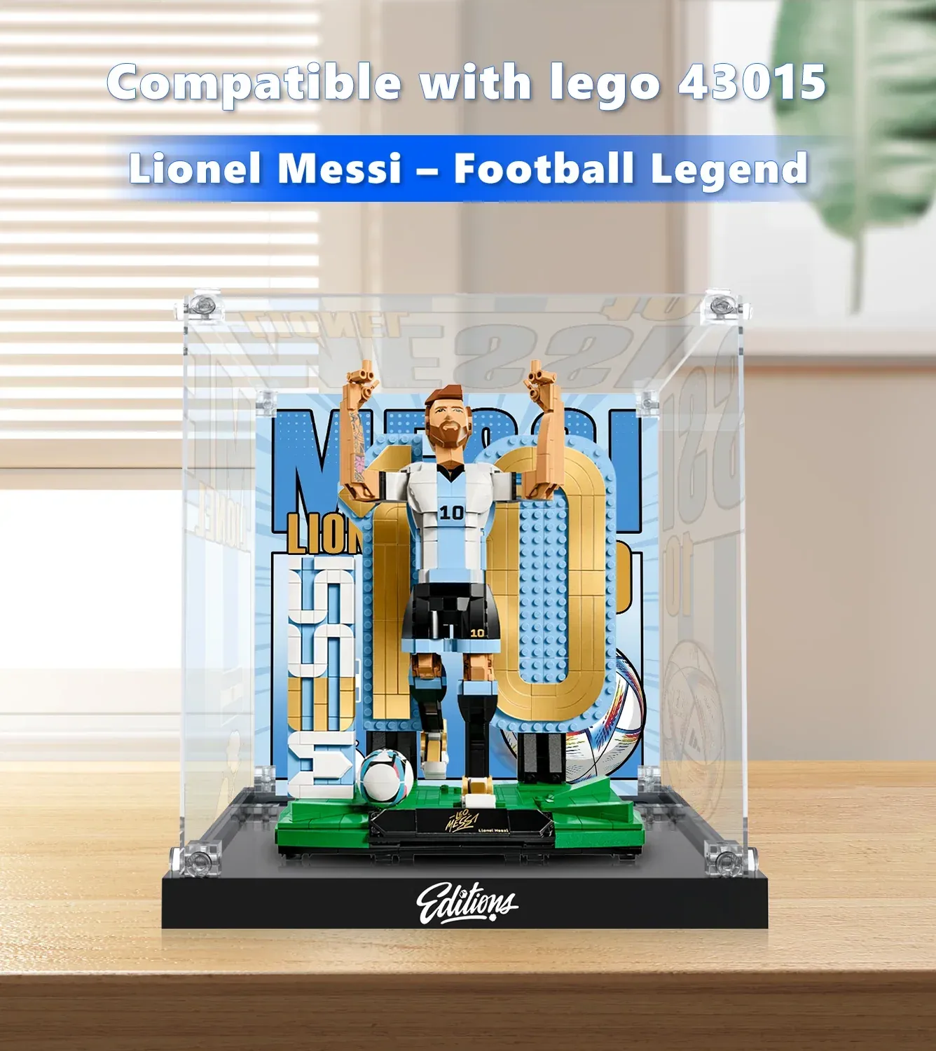 Vitrine für LEGO® Lionel Messi – Soccer Legend 43015 — 3