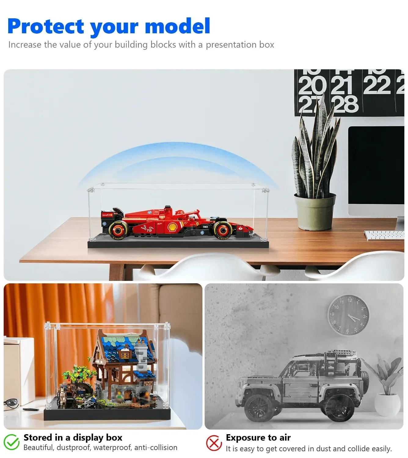 Display Case for LEGO Ferrari SF-24 (1 :32 suitable) 76328 — 3