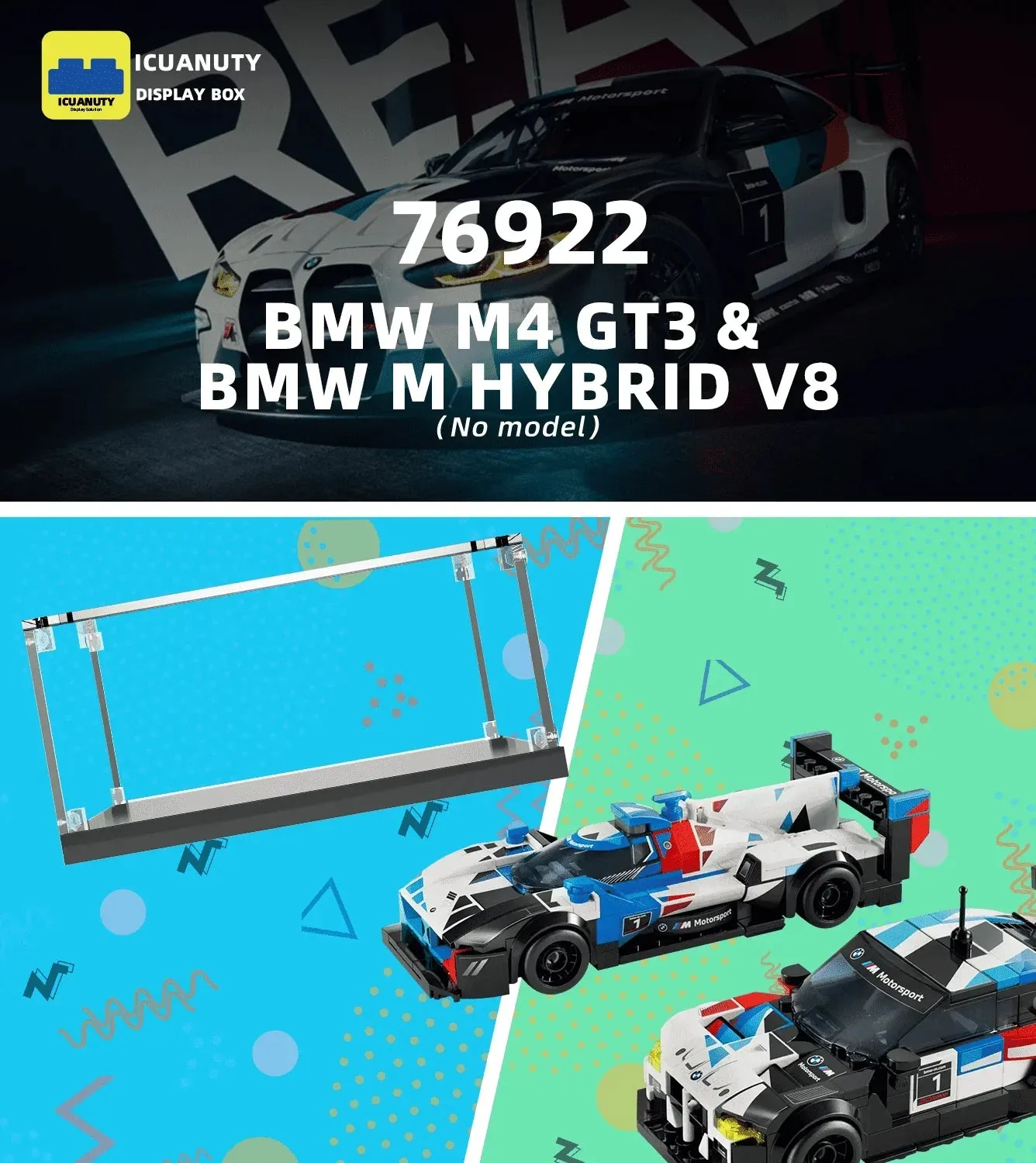 Eksponavimo dėžė LEGO BMW M4 GT3 & BMW M Hybrid V8 76922 — 4