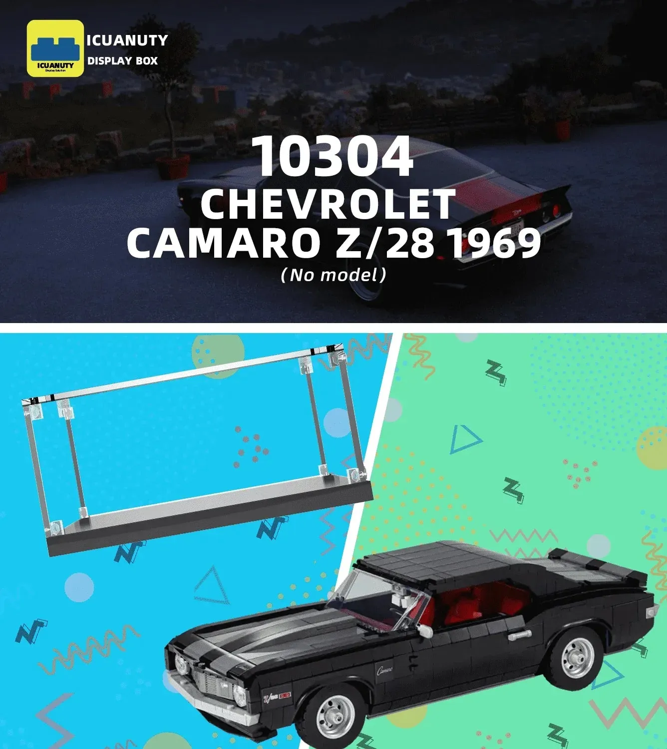 Display Case for LEGO Creator Chevrolet Camaro Z28 10304 — 4