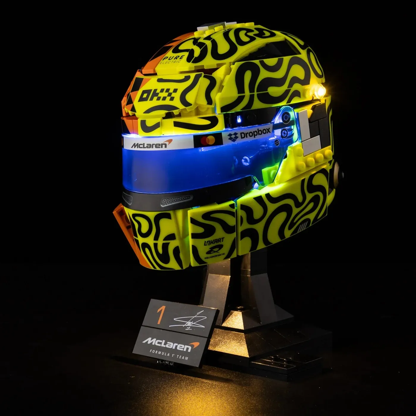 Premium belysningskit kompatibel med LEGO® Editions McLaren Mastercard F1® Team Lando Norris Helmet 43023 — 5