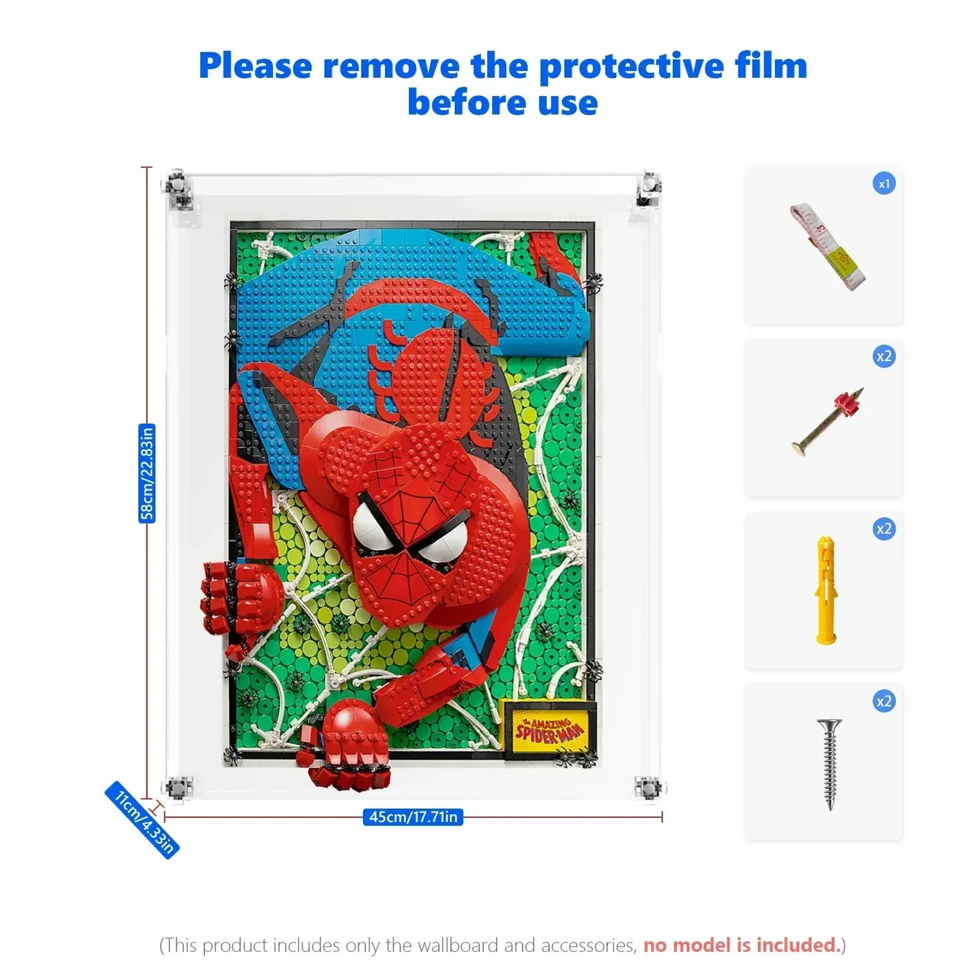 Gablota ekspozycyjna na ścianę do LEGO® Art The Amazing Spider-Man 31209 — 8