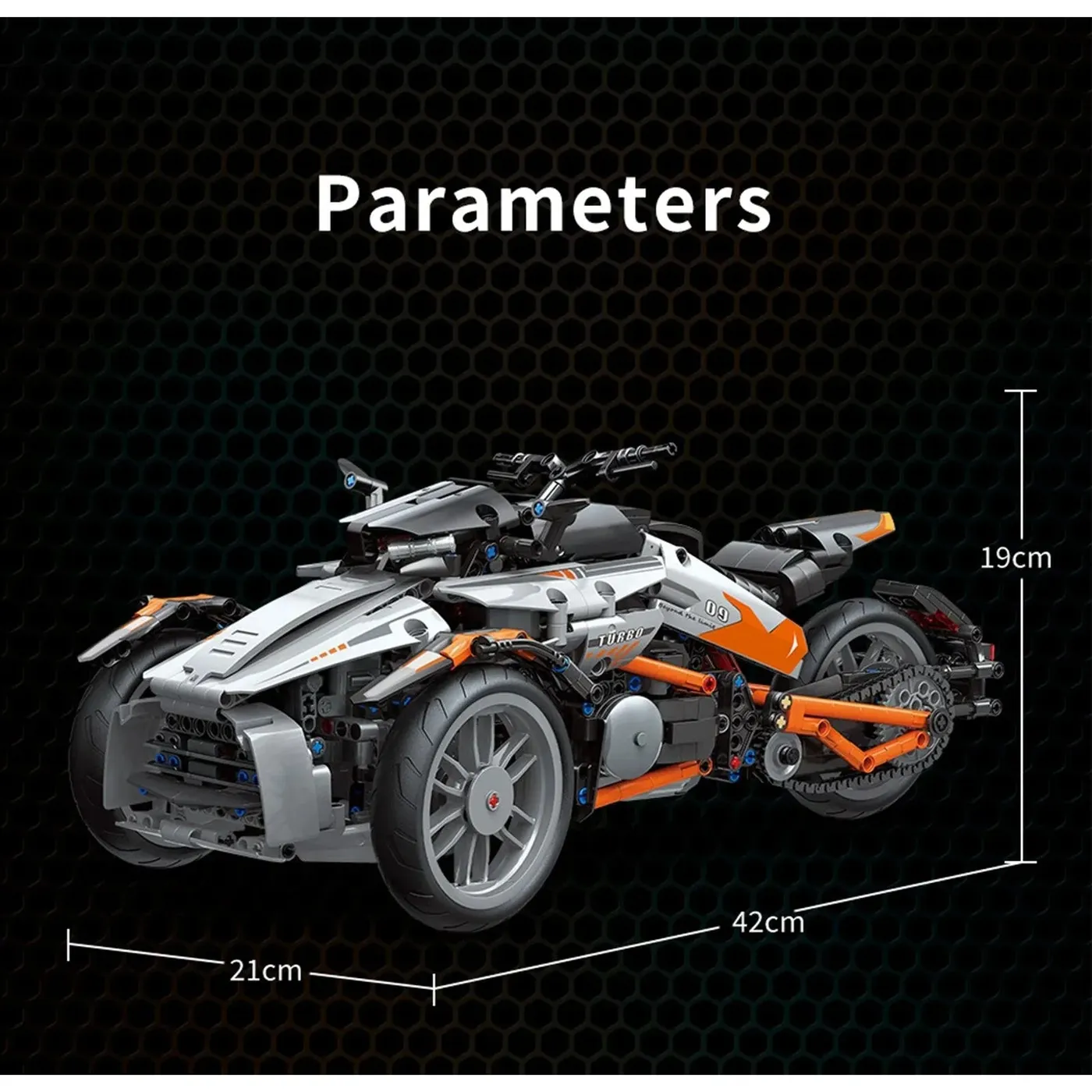 Motociklo konstravimo kaladėlių rinkinys – 1228 vnt. — 5