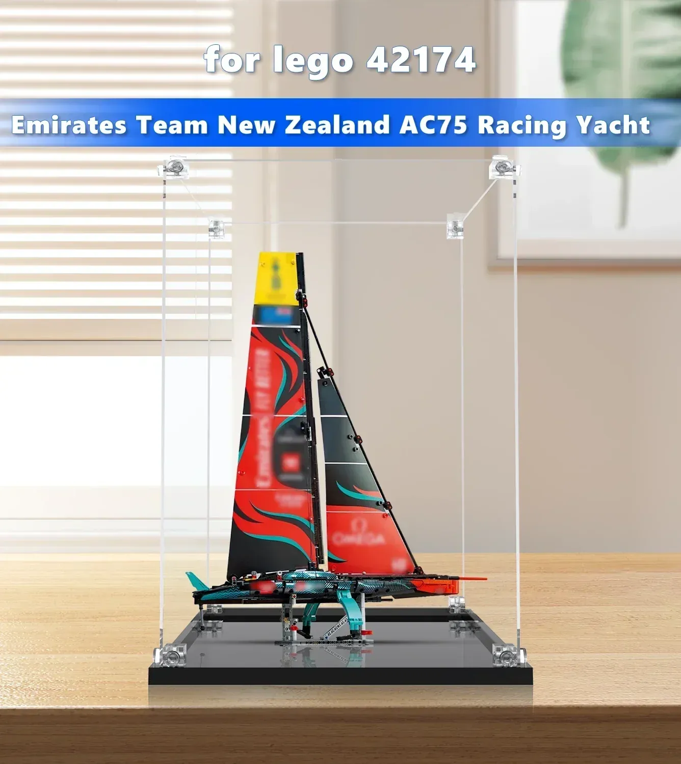 Premium Acrylic Display Case for LEGO® Technic™ Emirates Team New Zealand AC75 Yacht (42174) — 3