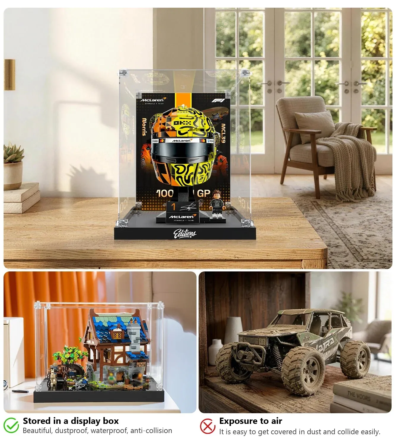 Display Case for LEGO® Editions McLaren Mastercard F1® Team Lando Norris Helmet 43023 — 5