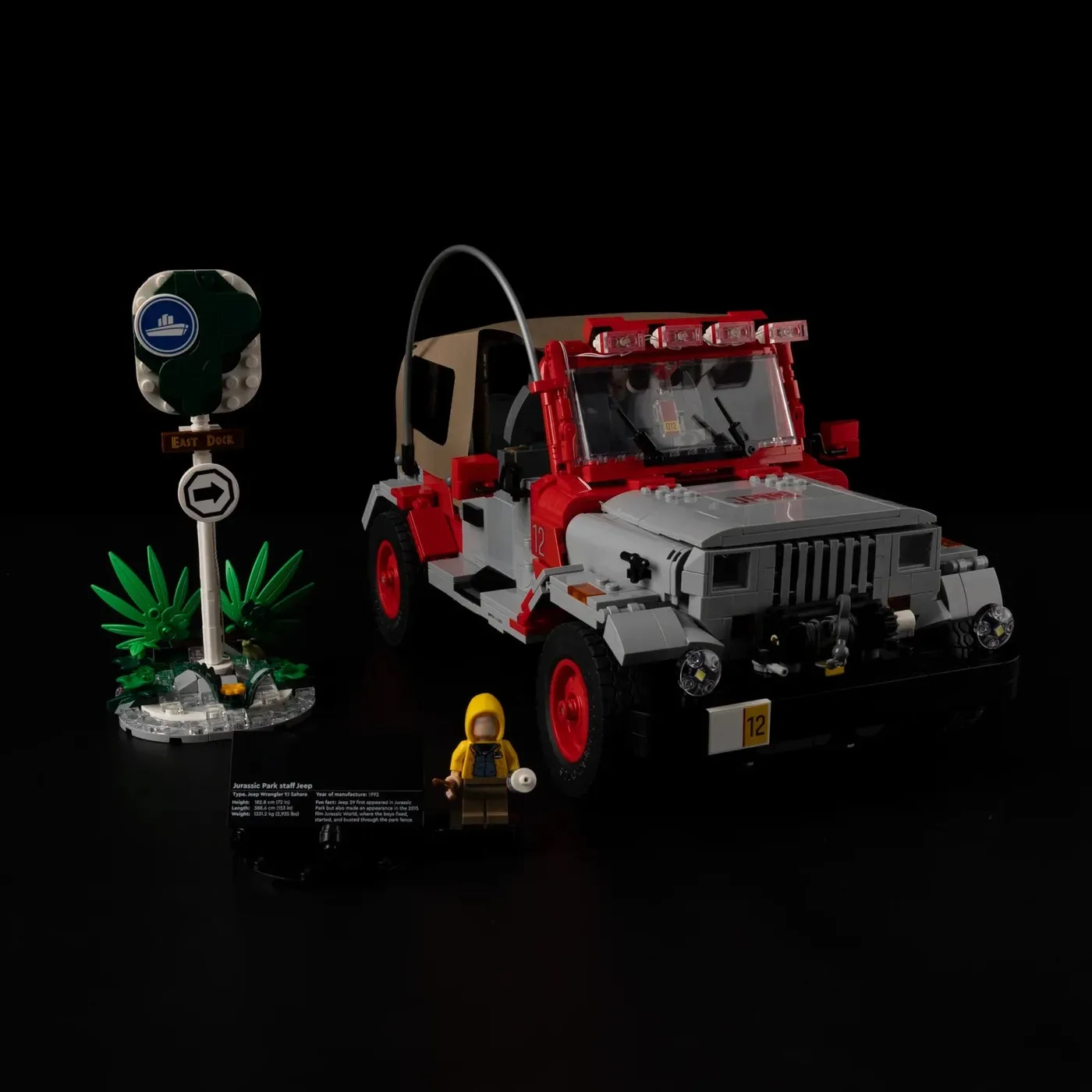 Premium-Beleuchtungsset kompatibel mit LEGO® Jurassic World™ Jurassic Park Jeep® Wrangler 77984 — 8