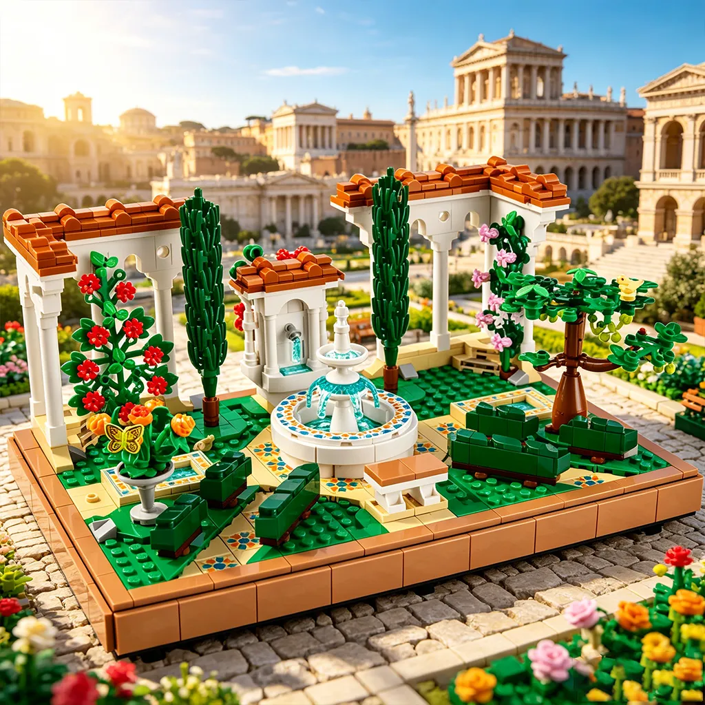 Kaip suteikti savo LEGO® Icons Fountain Garden (10359) „muziejinės kokybės“ ekspoziciją