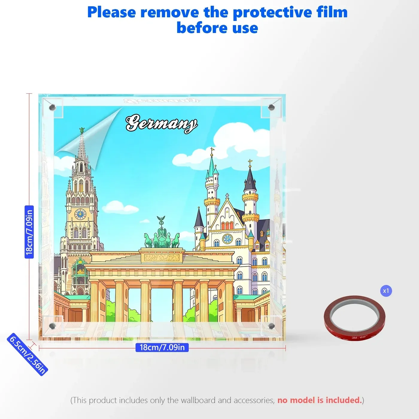 Displayrahmen-Kollektion für LEGO® City Postkarten aus einteiligem Acryl – 3D-Wandbild & Schreibtisch-Vitrine — 24
