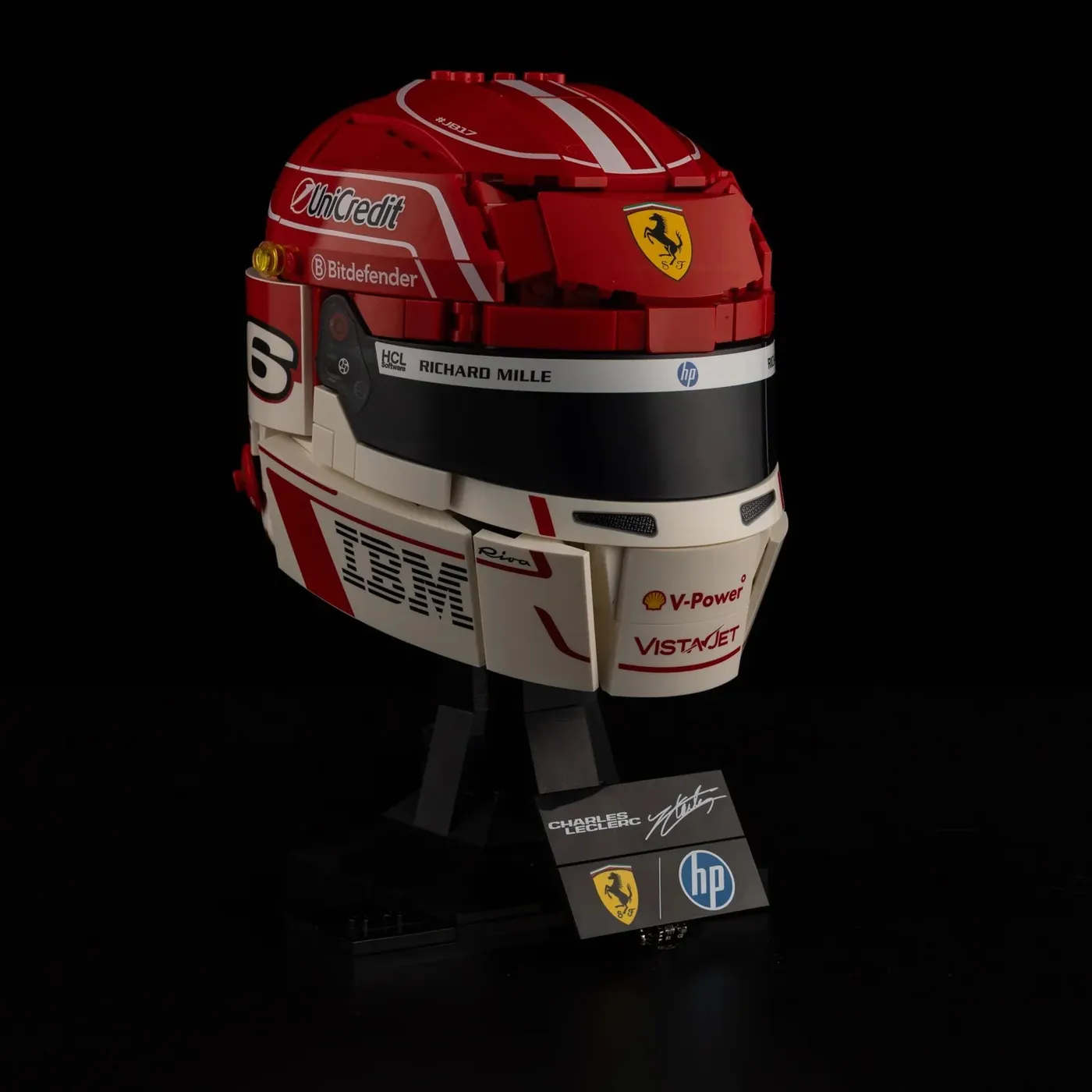 Zestaw oświetlenia Premium kompatybilny z LEGO® Editions Scuderia Ferrari HP Charles Leclerc Helmet 43014 — 3
