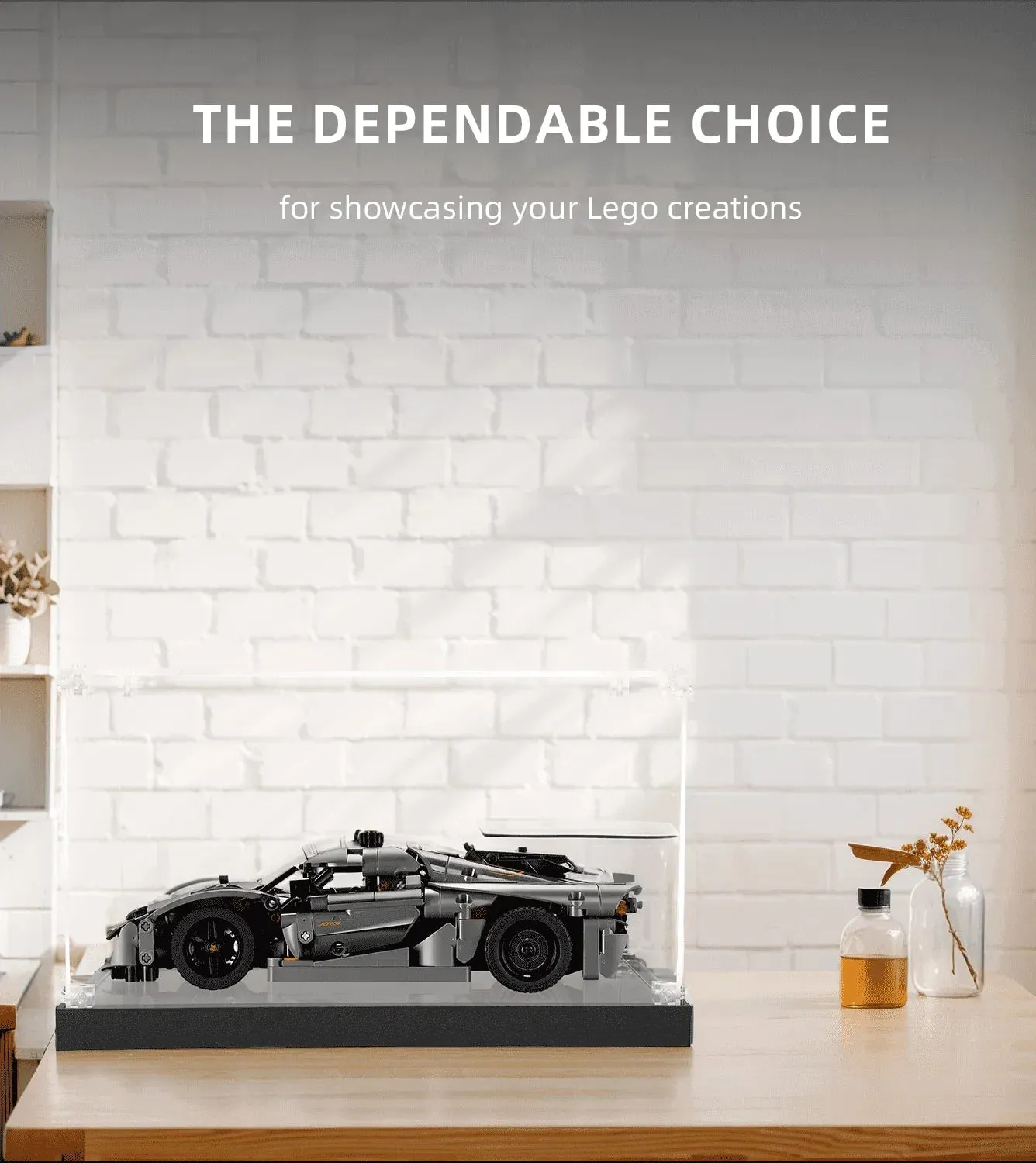 Display case for LEGO Koenigsegg Jesko Absolut Hypercar 42173 — 3