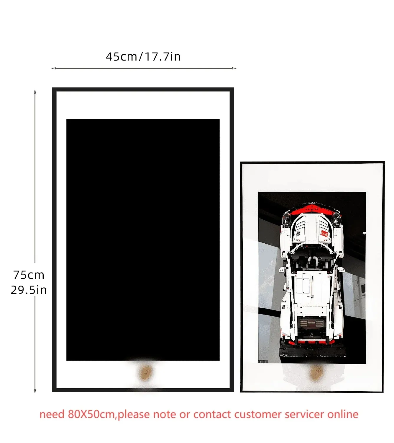 Väggfäste för exponering av LEGO 42096 Technic™ Porsche 911 RSR — 5