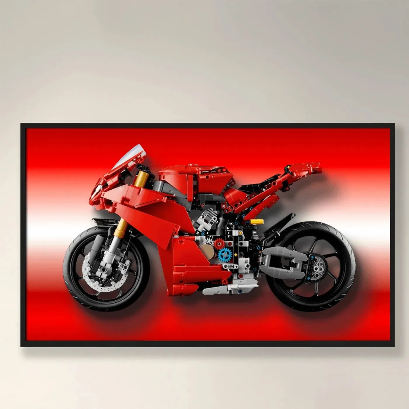 Premium Wall Display Frame Compatible with LEGO® Technic™ Ducati Panigale V4 S 42202 — 7