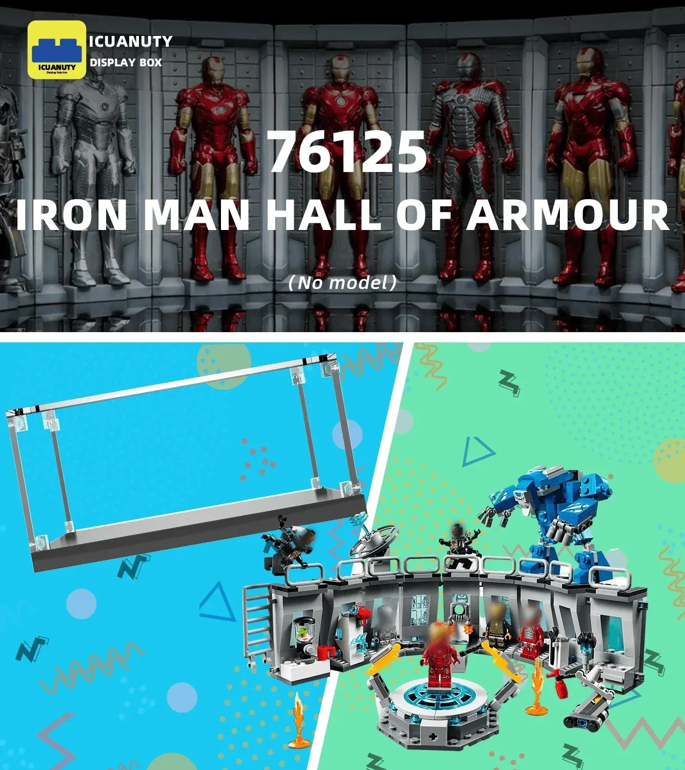 Vitrine für Lego Marvel Iron Man Hall of Armour 76125 — 5