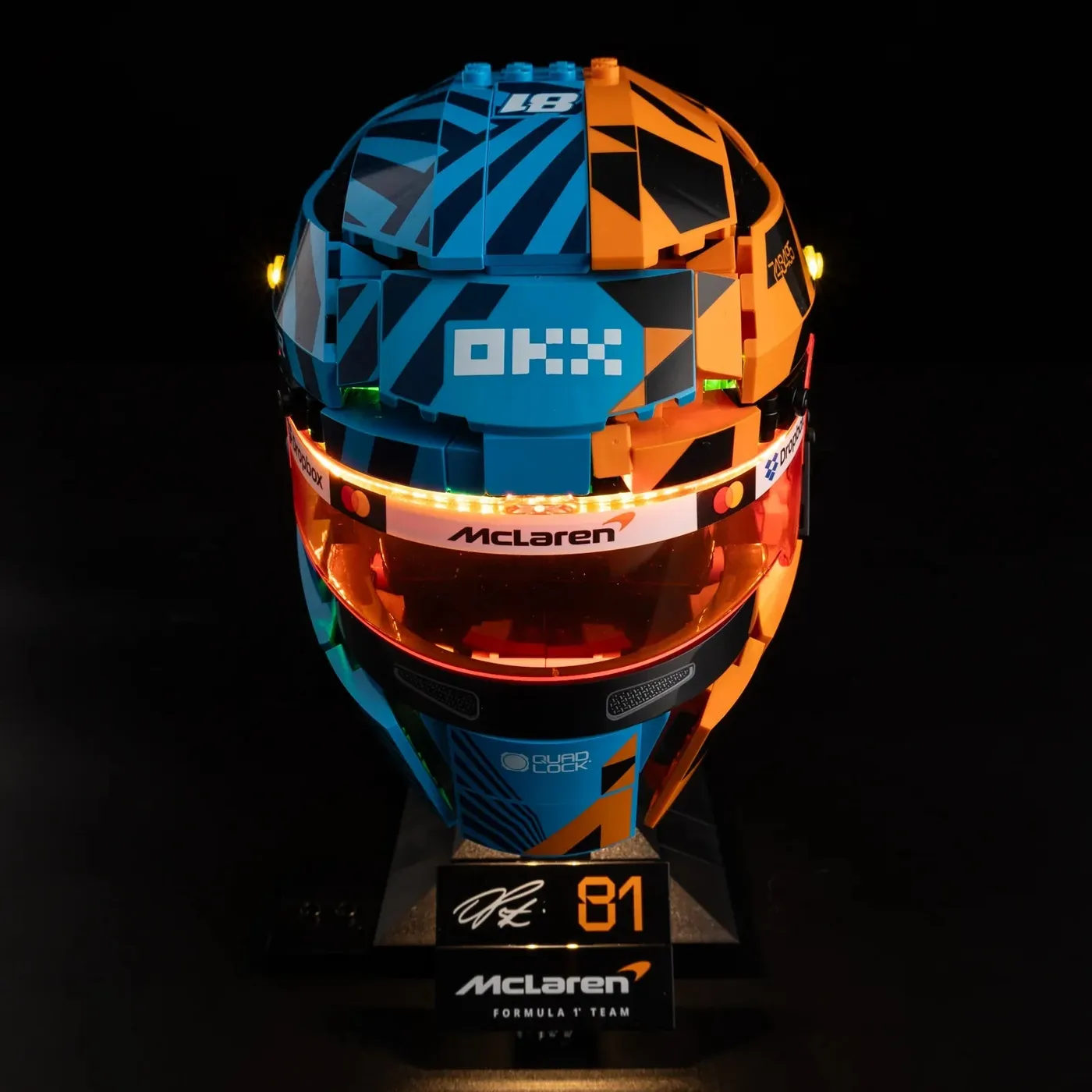 Premium belysningskit kompatibel med LEGO® Editions McLaren Mastercard F1® Team Oscar Piastri Helmet 43017 — 8