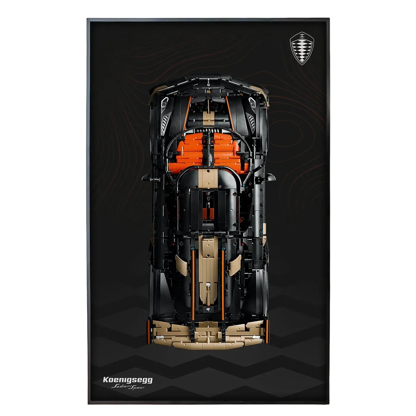 Wall Display Frame for LEGO Technic™ Koenigsegg Sadair's Spear Megacar 42232 — 4