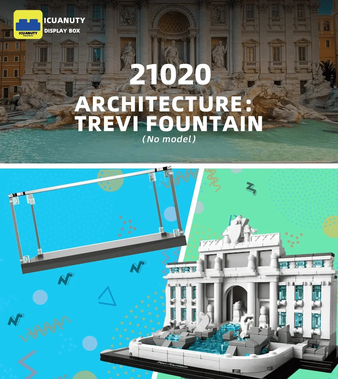 Eksponavimo dėžė LEGO Architecture Trevi Fountain Display 21020 — 4