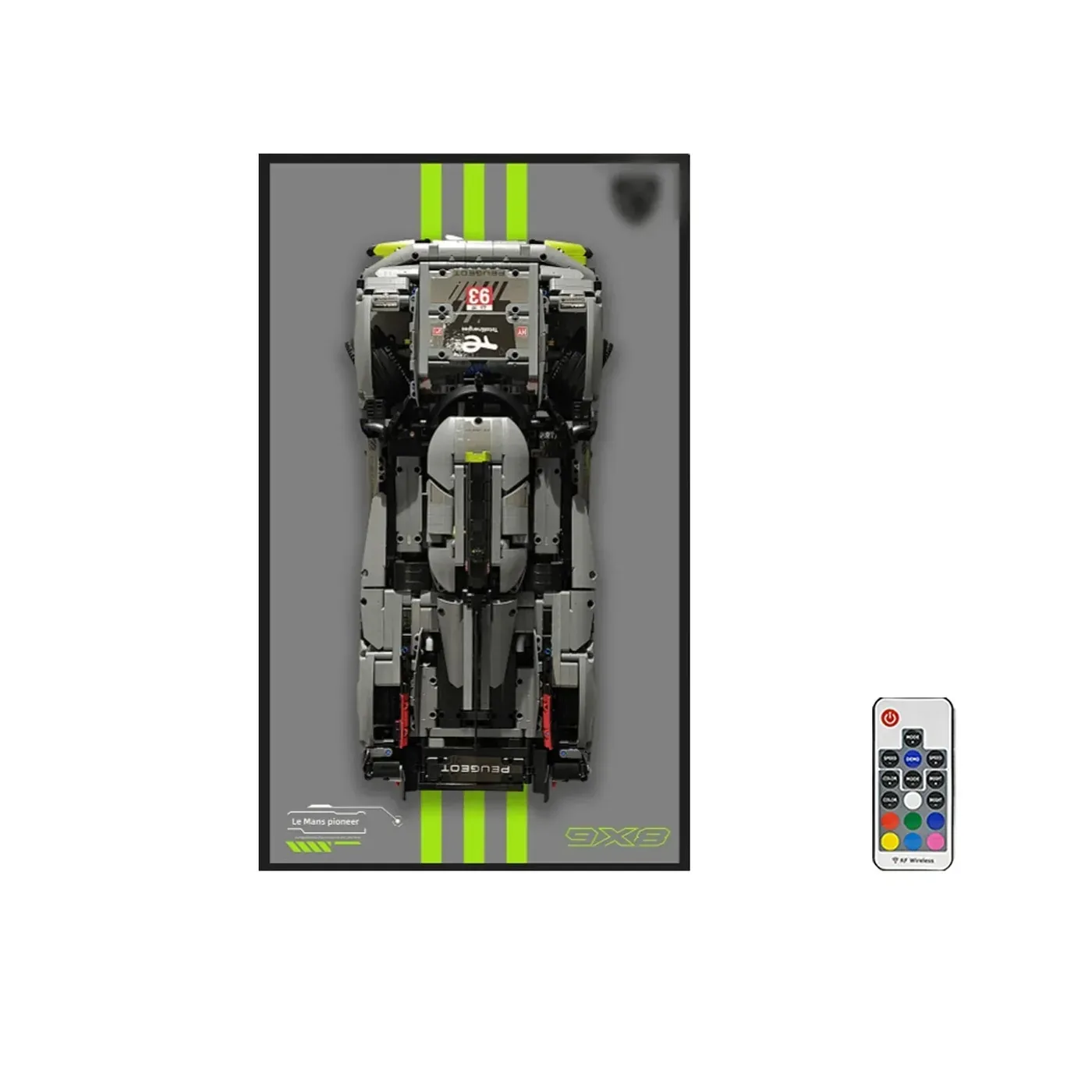 [Seria 3-ICONS] Ramka ekspozycyjna na ścianę do superaut LEGO Technic — 24