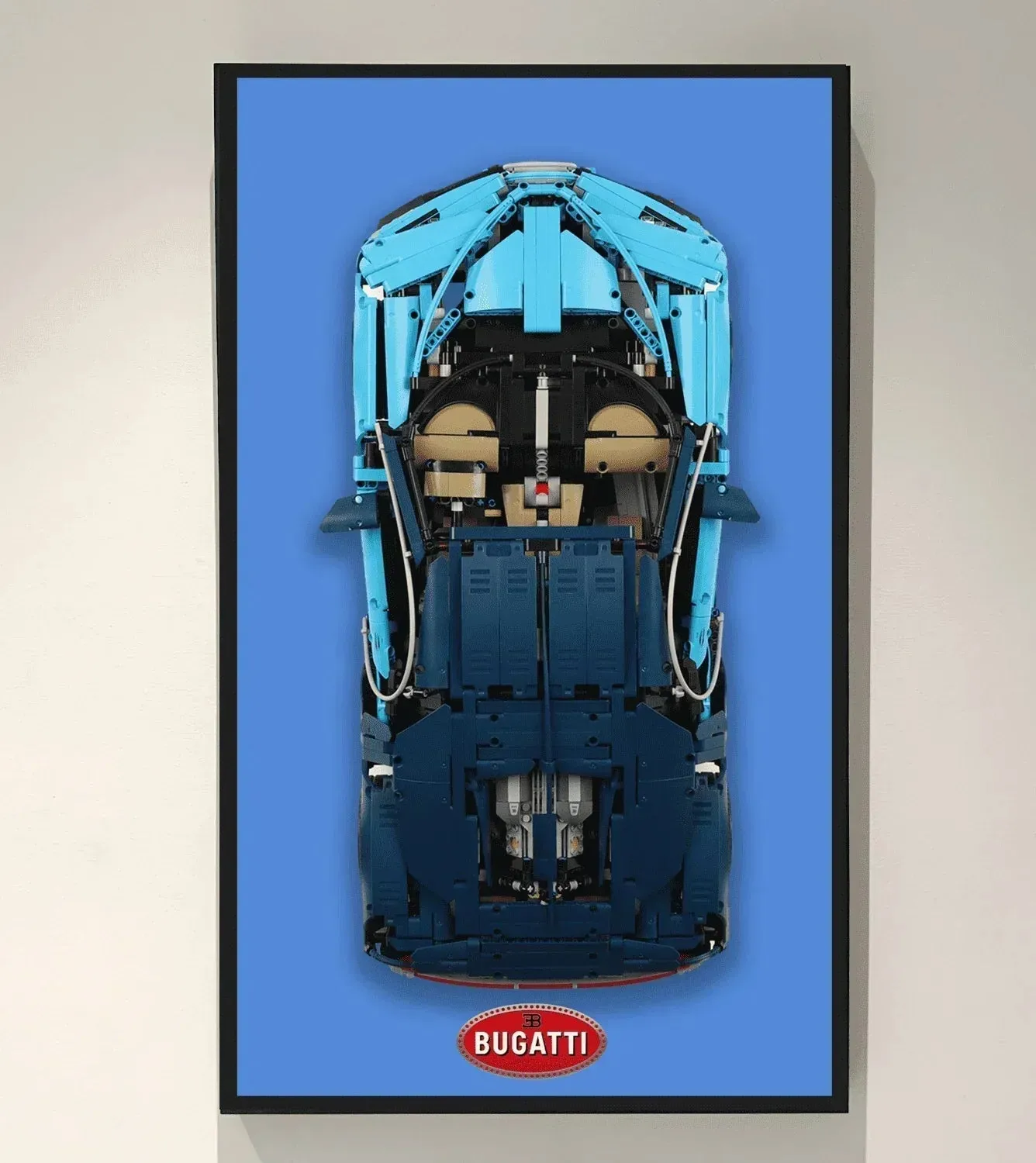 [Supercar Badge serija] Sieninis eksponavimo rėmas Lego Technic serijai (mastelis 1:8) 42083 42056 42143 42115 42172 — 2