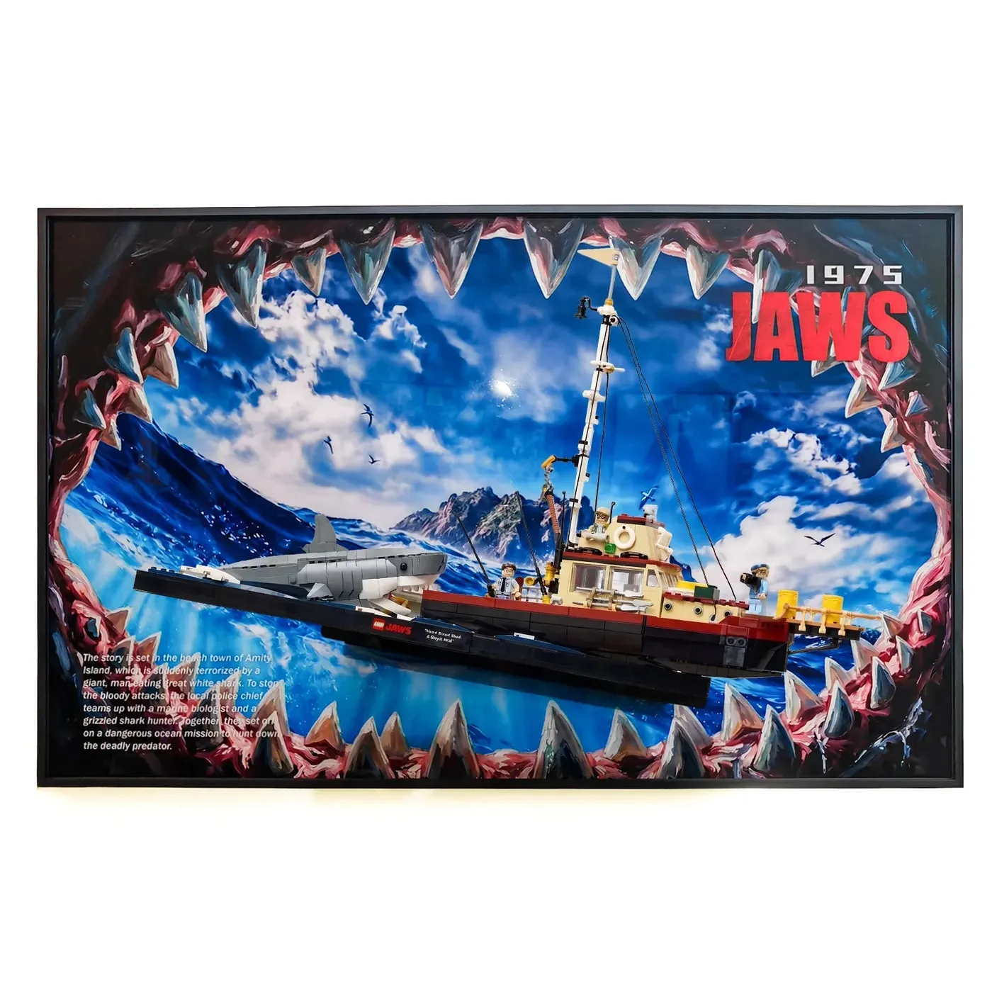 Displayrahmen für LEGO® Ideas Jaws 21350