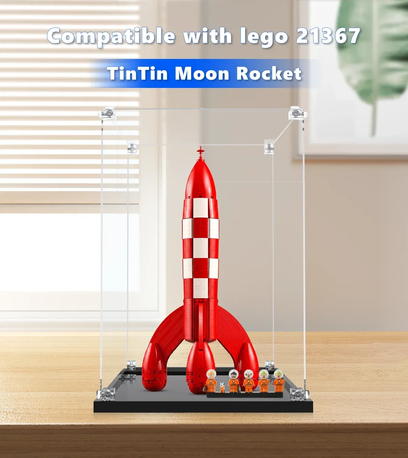 Display Case for LEGO® Ideas Tintin® Moon Rocket #21367 — 2