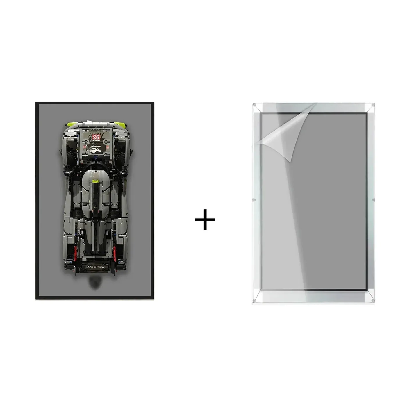 Väggmonterad displayram för LEGO 42156 Technic™ PEUGEOT 9X8 24H Le Mans Hybrid Hypercar — 31