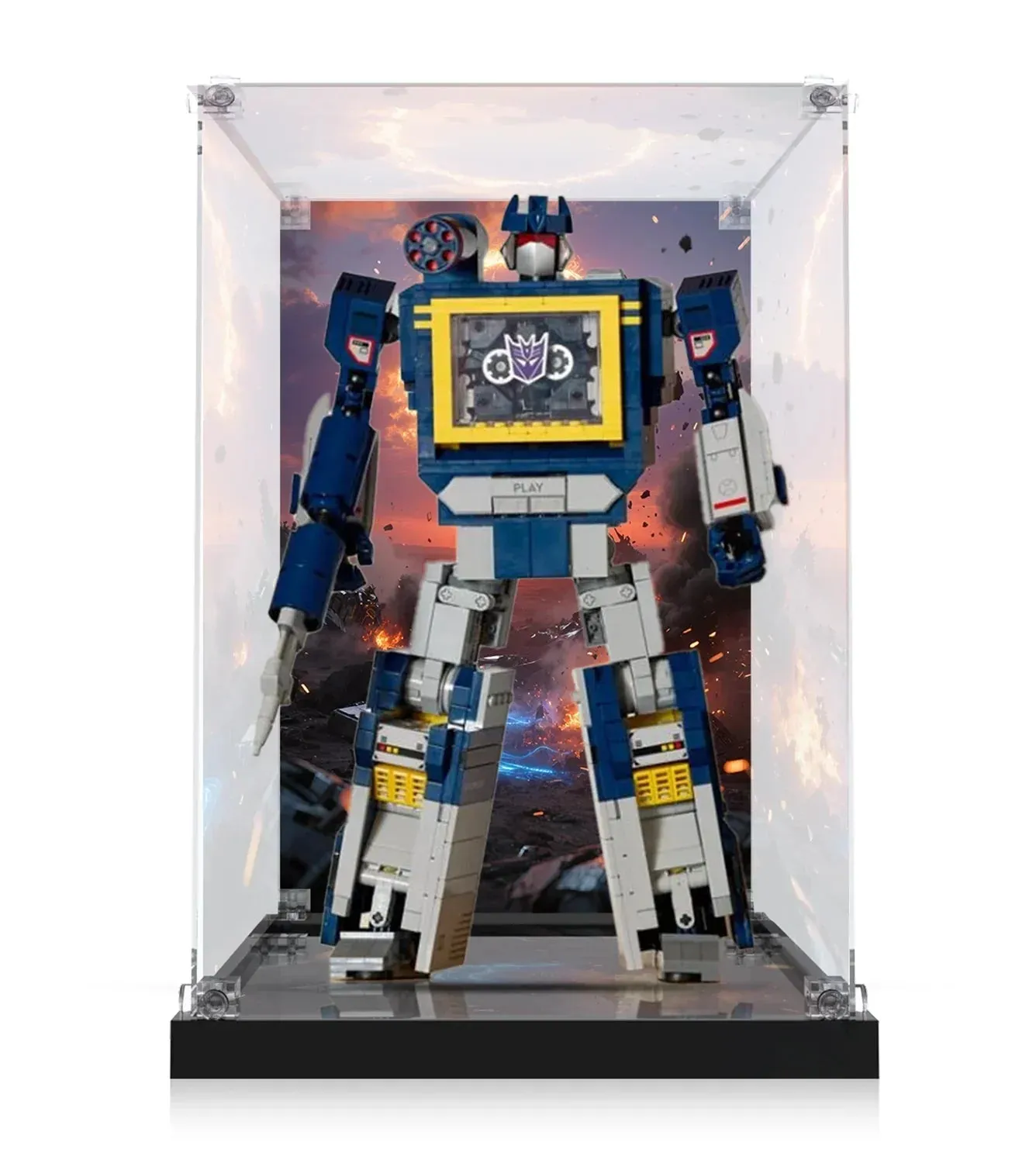 Display case for LEGO® Icons Transformers Soundwave 10358