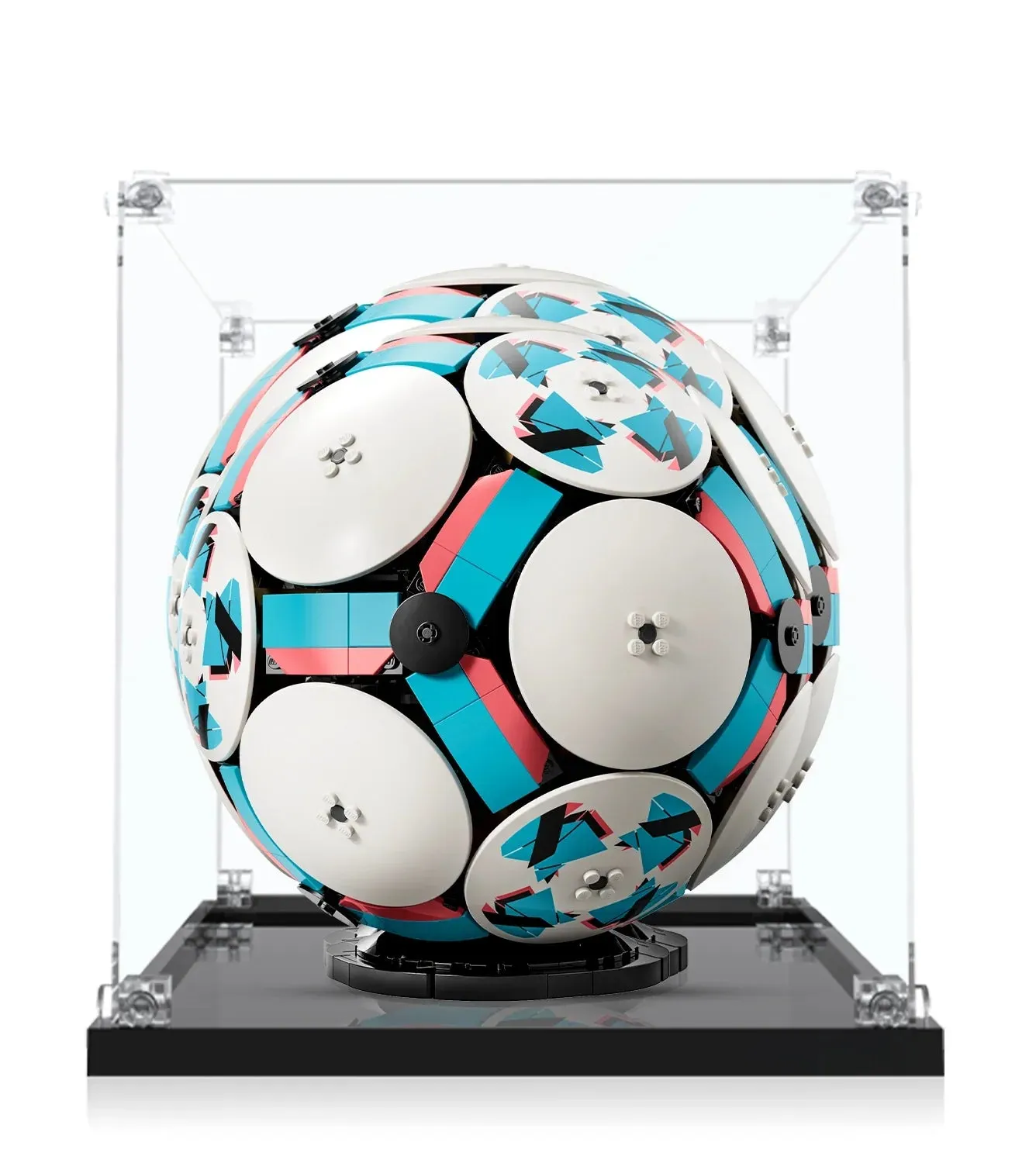 Premium Display Case Compatible with LEGO® Editions Soccer Ball 43019