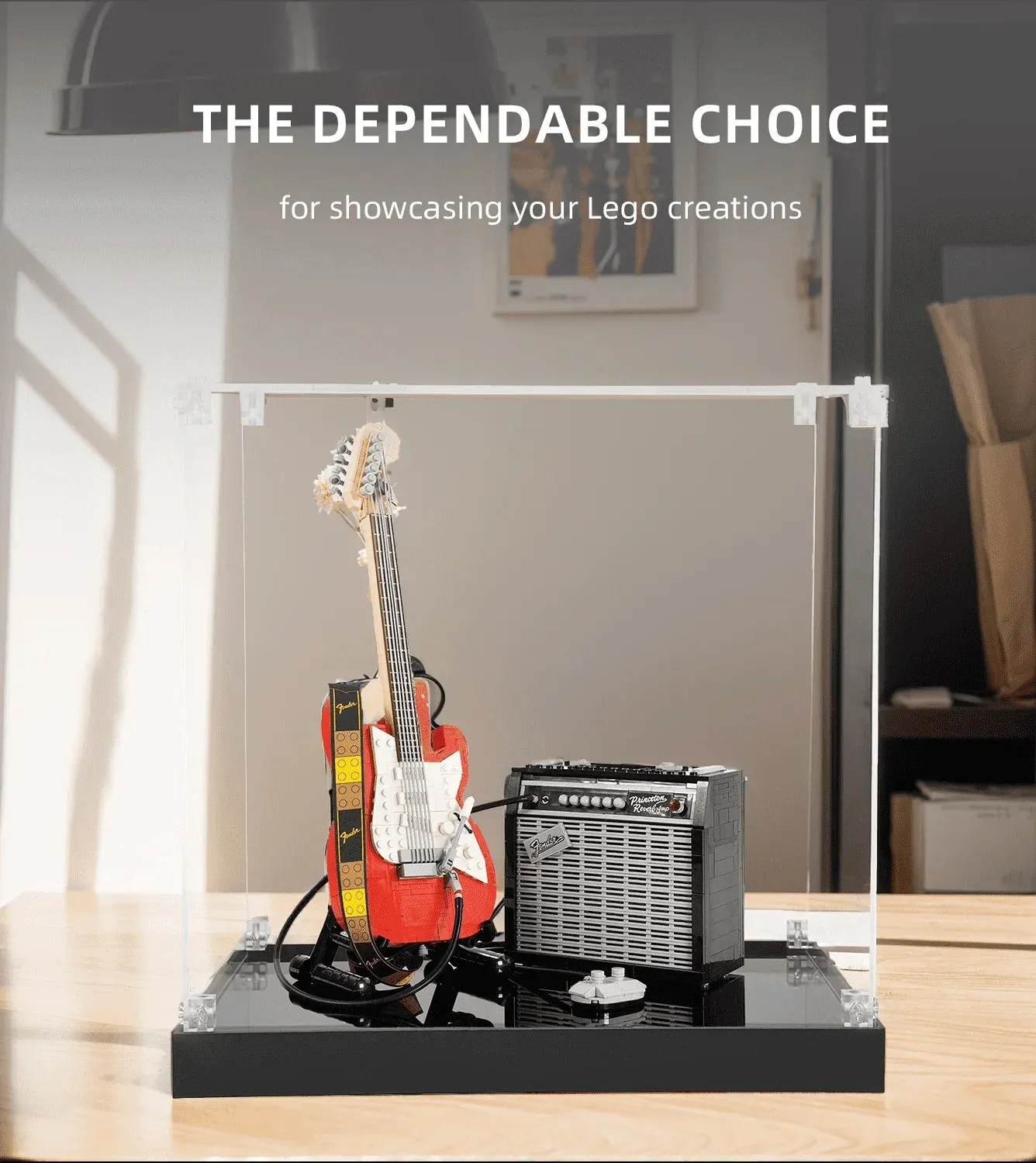 Display Case for LEGO Ideas Fender Stratocaster 21329 — 3