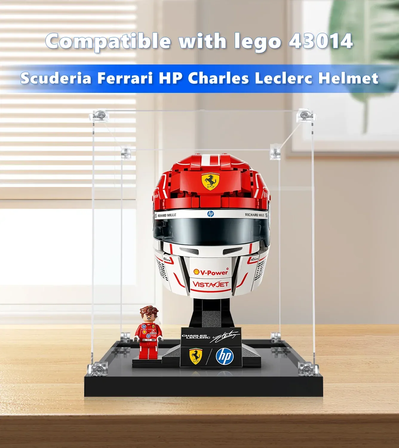 Vitrine für LEGO® Scuderia Ferrari HP Charles Leclerc Helmet 43014 — 4