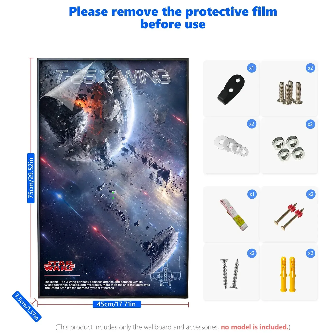 Sieninis eksponavimo rėmas LEGO® Star Wars™ X-Wing Starfighter™ 75355 — 3