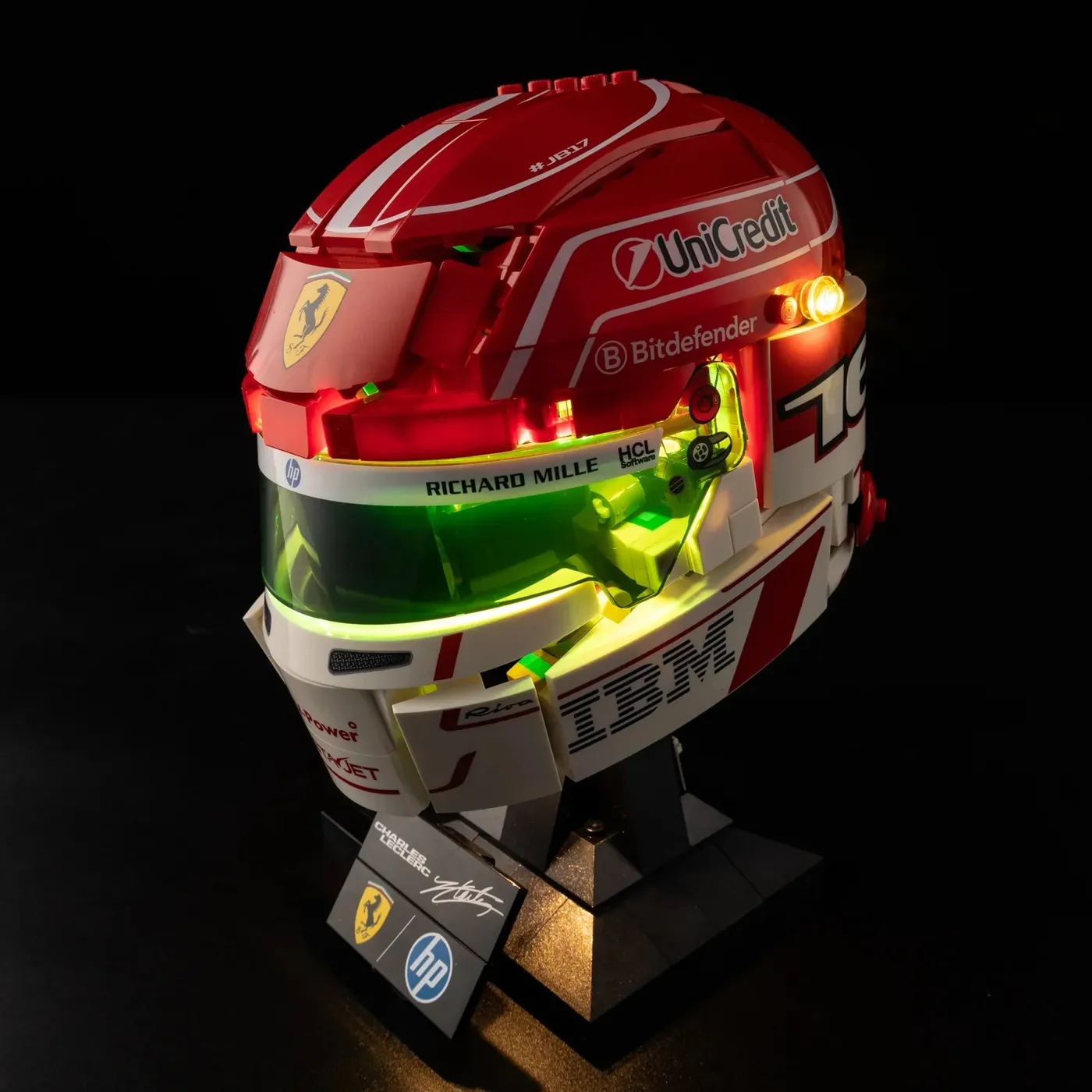 Zestaw oświetlenia Premium kompatybilny z LEGO® Editions Scuderia Ferrari HP Charles Leclerc Helmet 43014 — 2