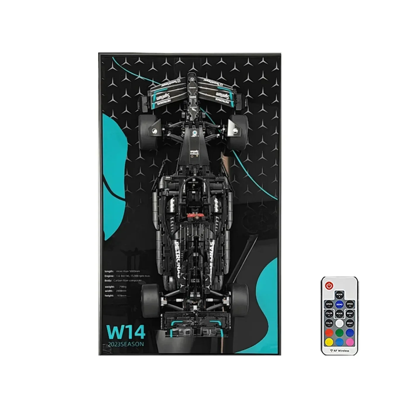 Väggmonterad displayram för Lego Technic™ Mercedes-AMG F1 W14 E Performance (42171) — 23