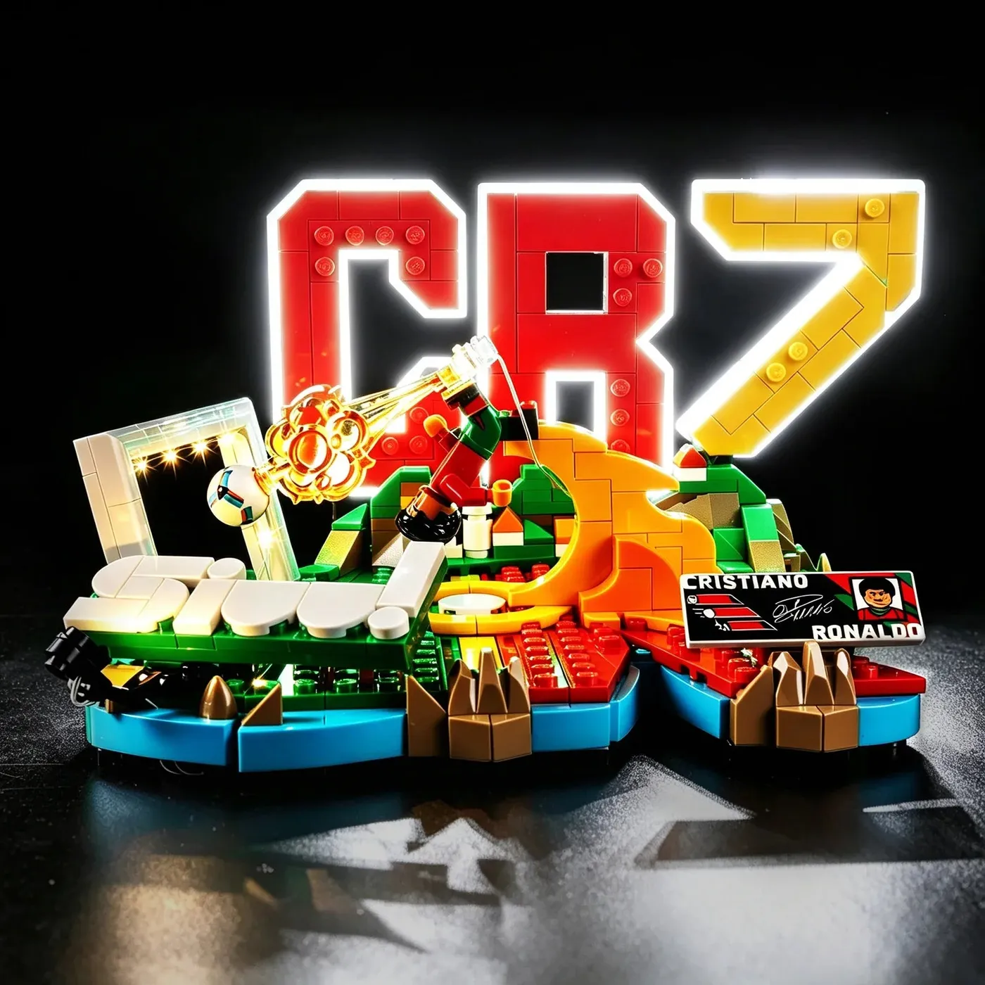 Premium apšvietimo rinkinys, suderinamas su LEGO® Editions Cristiano Ronaldo – Soccer Highlights 43012