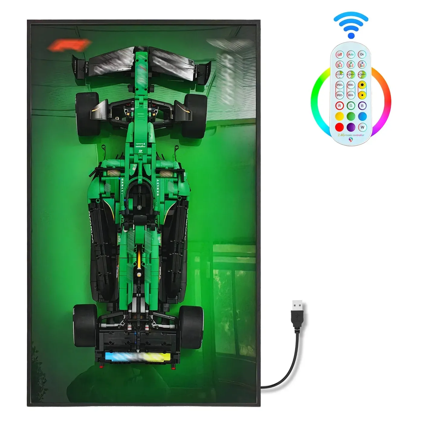 Sieninis eksponavimo rėmas LEGO Technic™ Aston Martin Aramco AMR25 F1® Car 42240 — 12