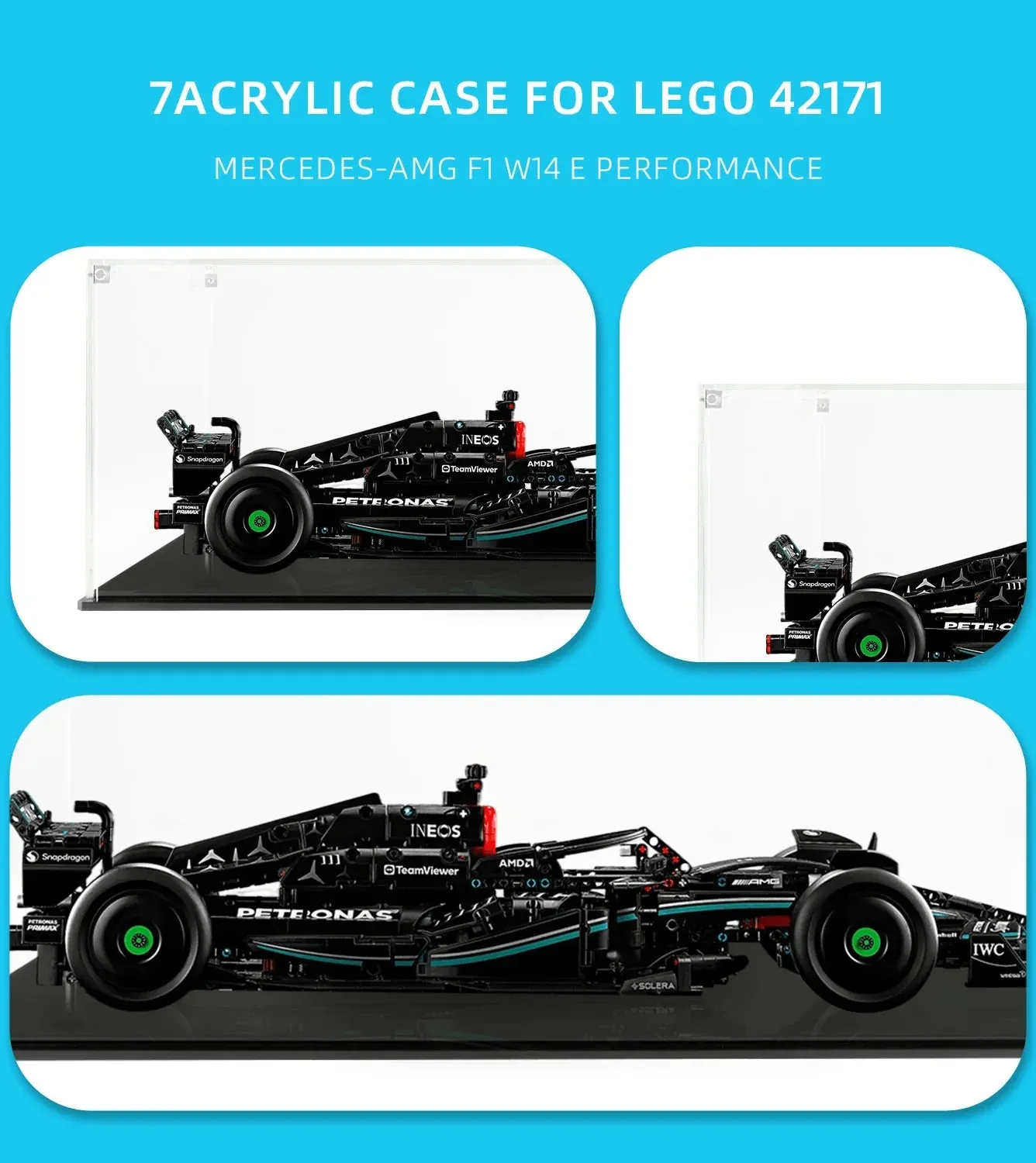 Display case for LEGO Technic Mercedes-AMG F1 W14 E Performance 42171 — 3